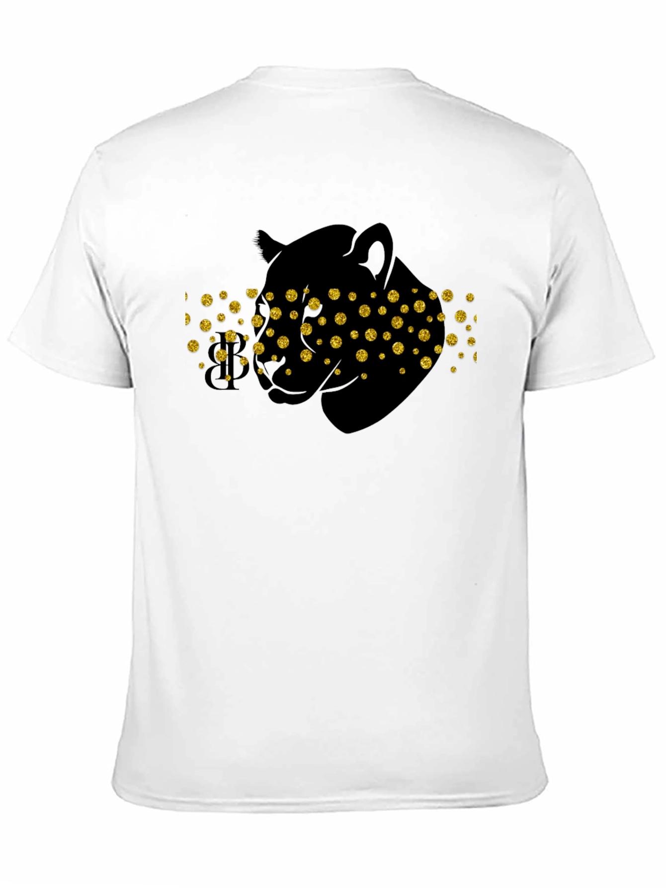 Black Black Panther Tee - Gold Glitter Eyes view 11