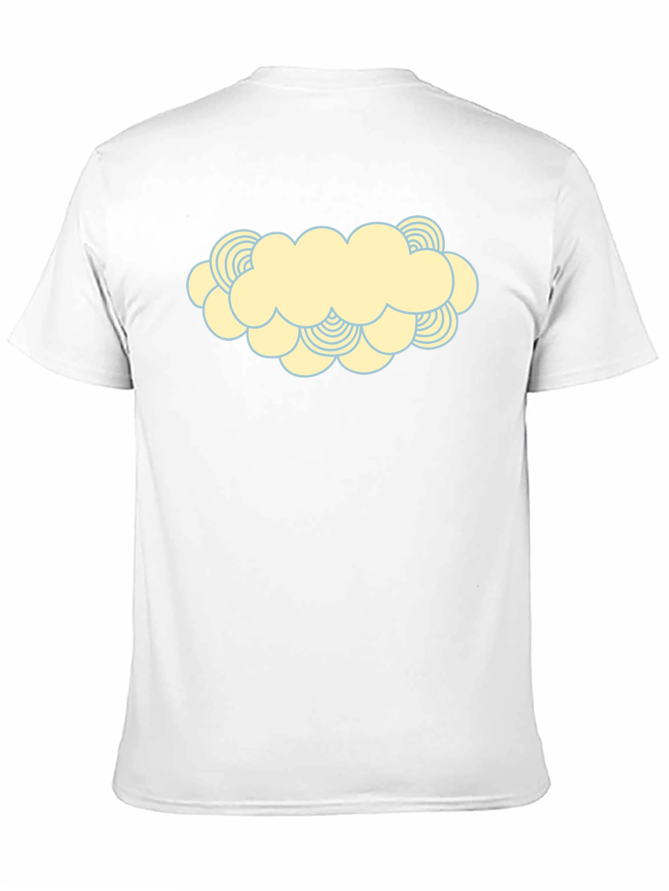 Black Cartoon Cloud Graphic Print T-Shirt view 11