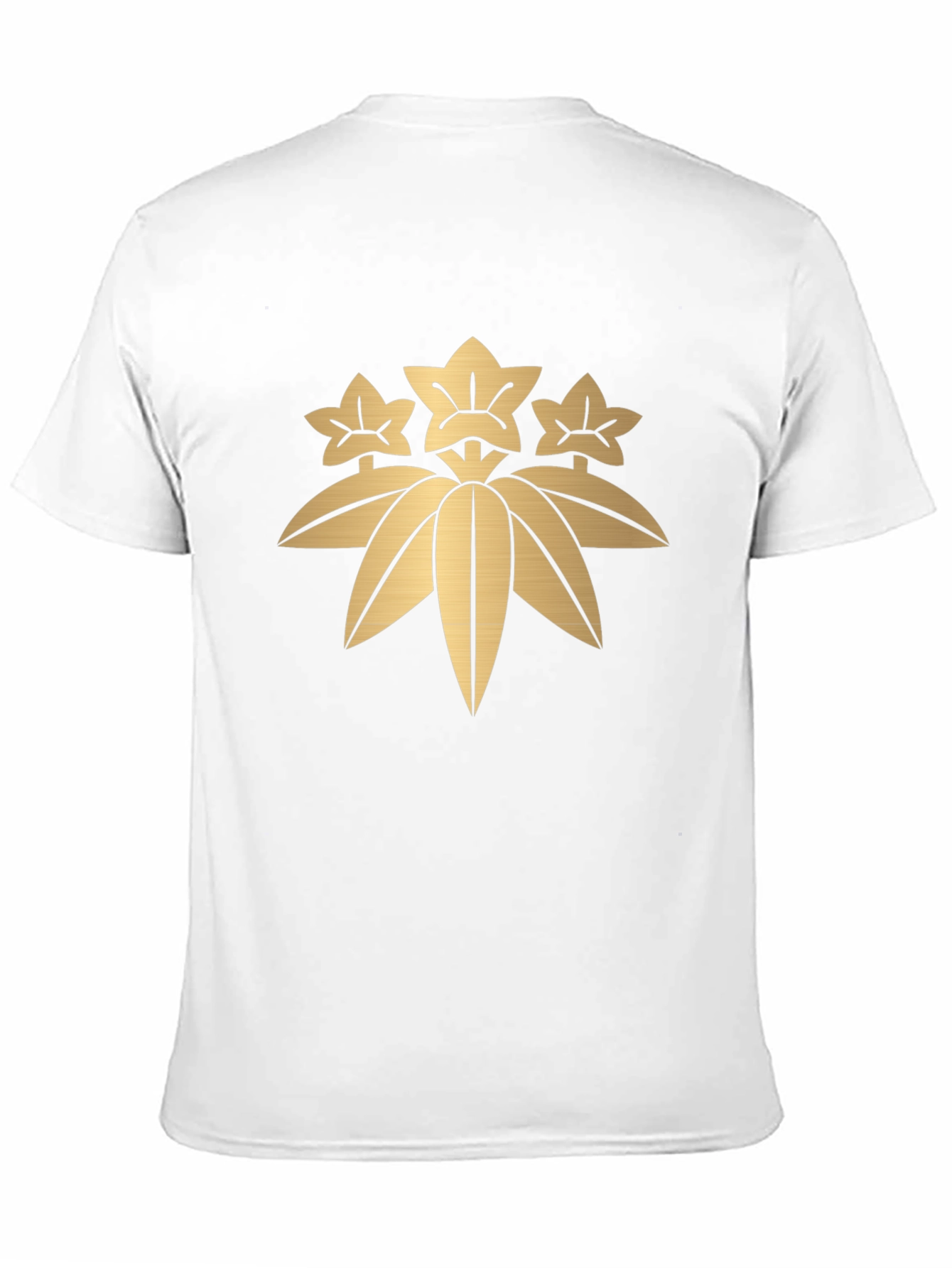 Black Japanese Clan Mon T-Shirt - Gold Design view 11