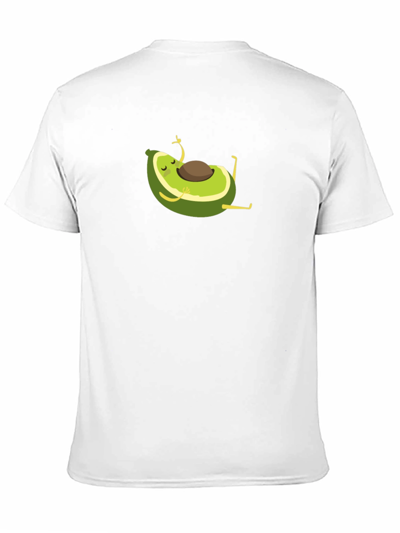 Black Yoga Avocado Black T-Shirt - Meditating Fruit Fun! view 11