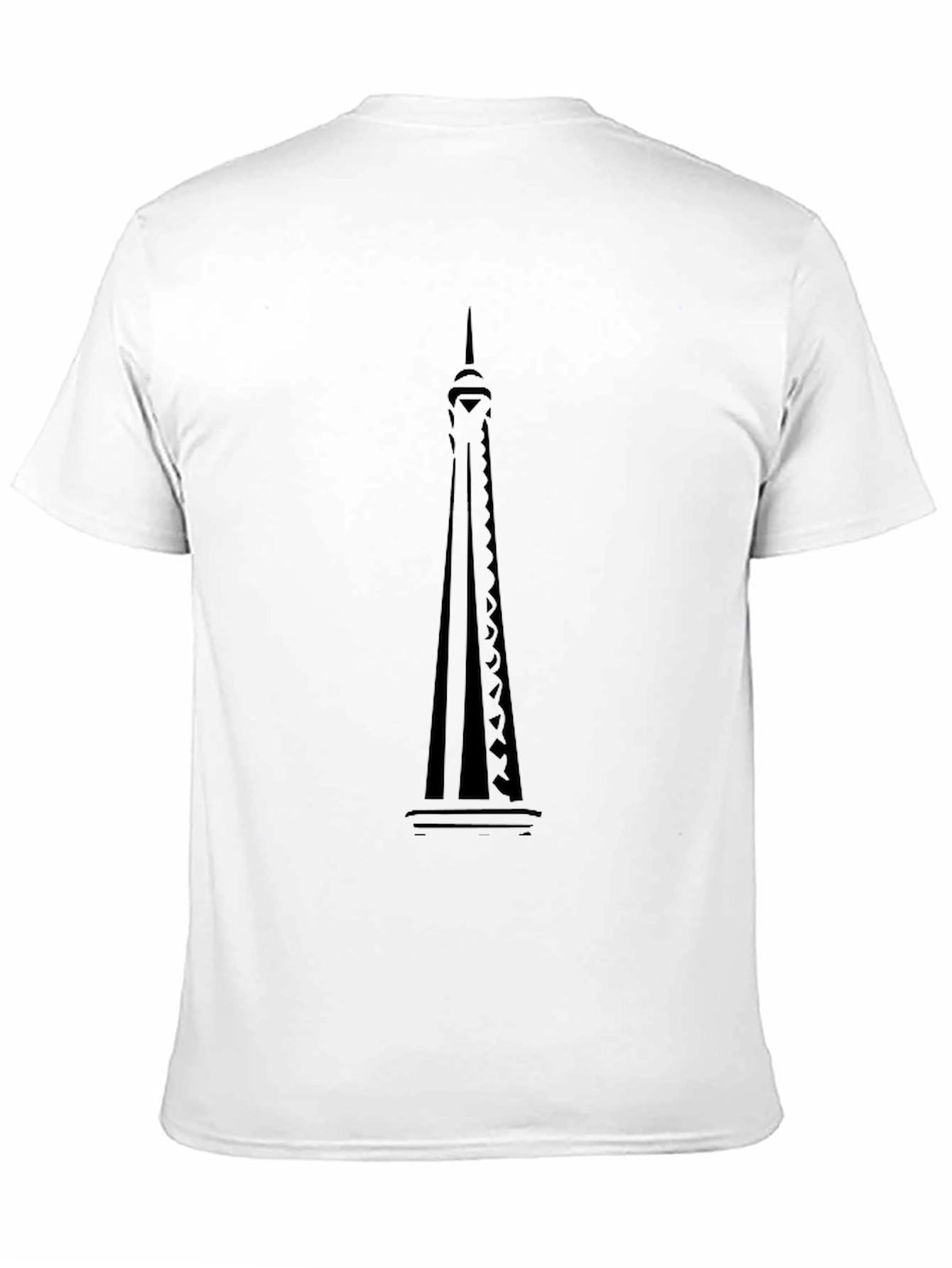Black Tower Graphic Tee - Modern Black T-Shirt view 11
