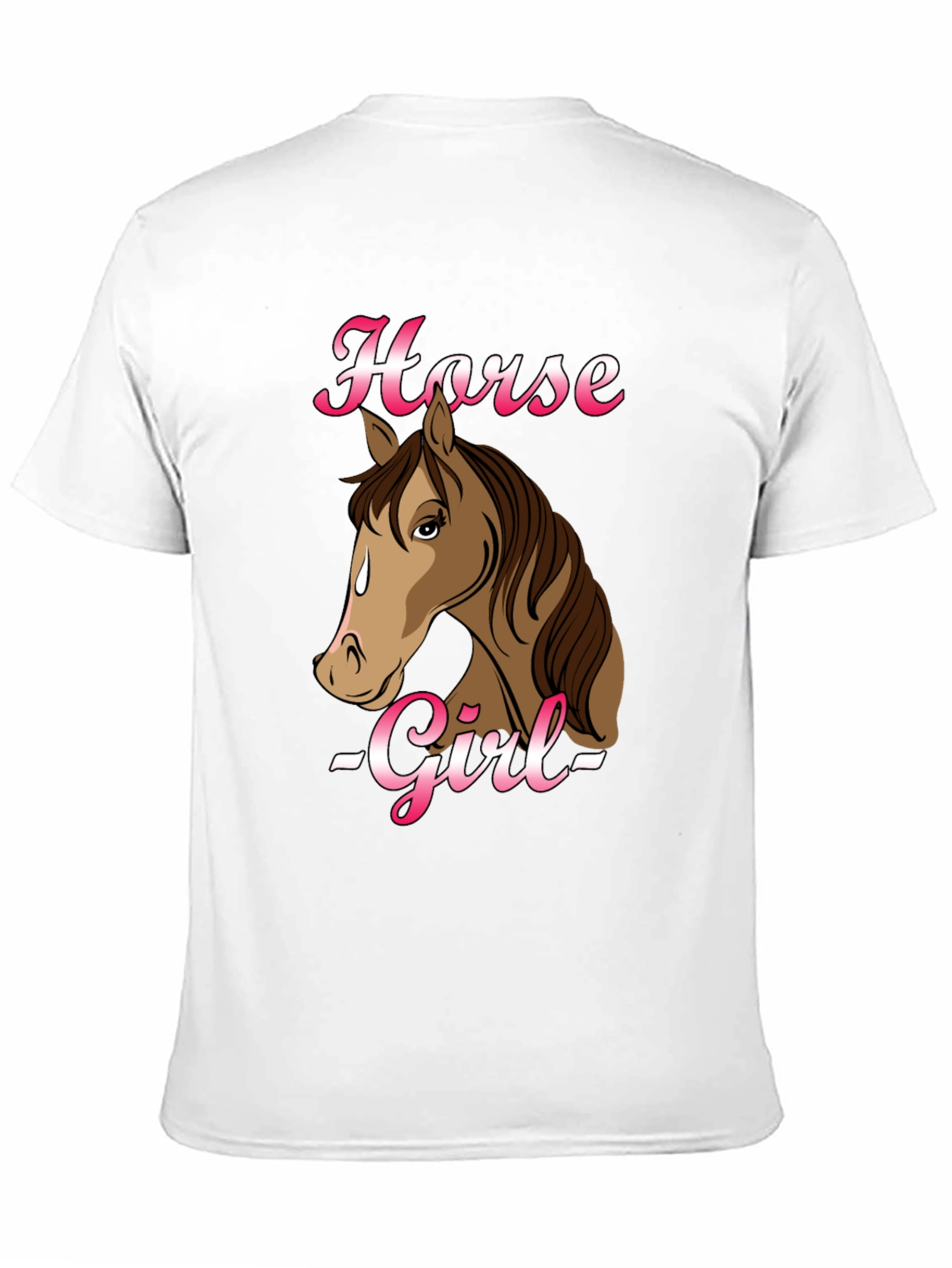 Black Horse Girl Graphic T-Shirt - Black Cotton Tee view 11