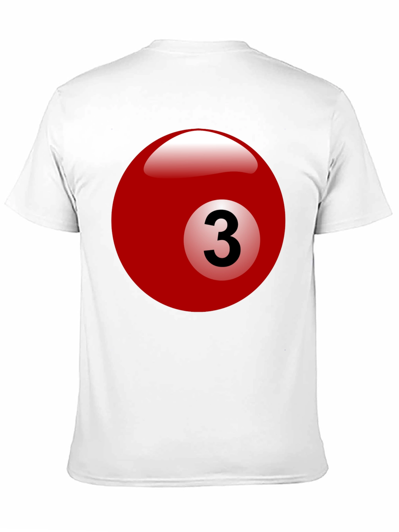 Black Billiard Ball #3 Graphic T-Shirt - Cool Casual Tee view 11