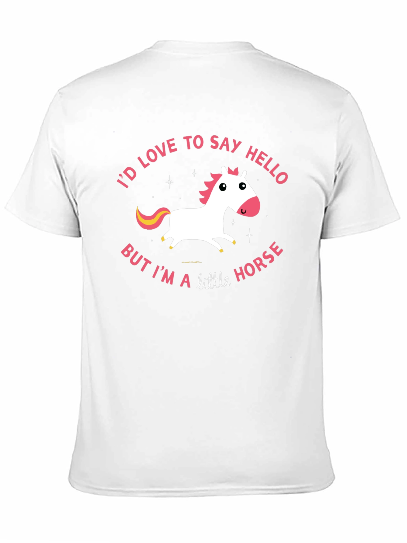 Black Cute Little Horse Graphic Tee view 11