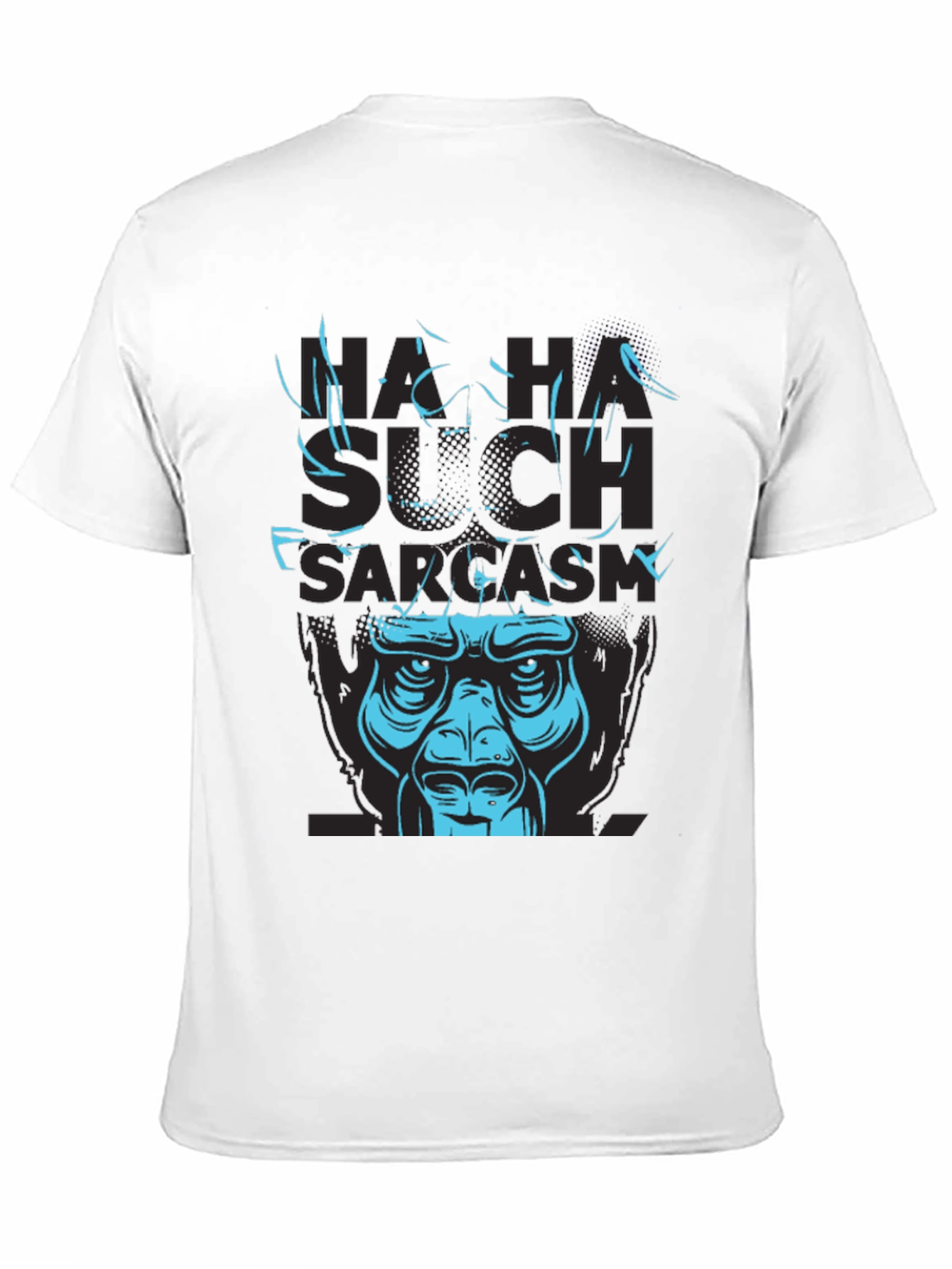 Black Sarcastic Gorilla Graphic Tee - Men's Black T-Shirt view 11
