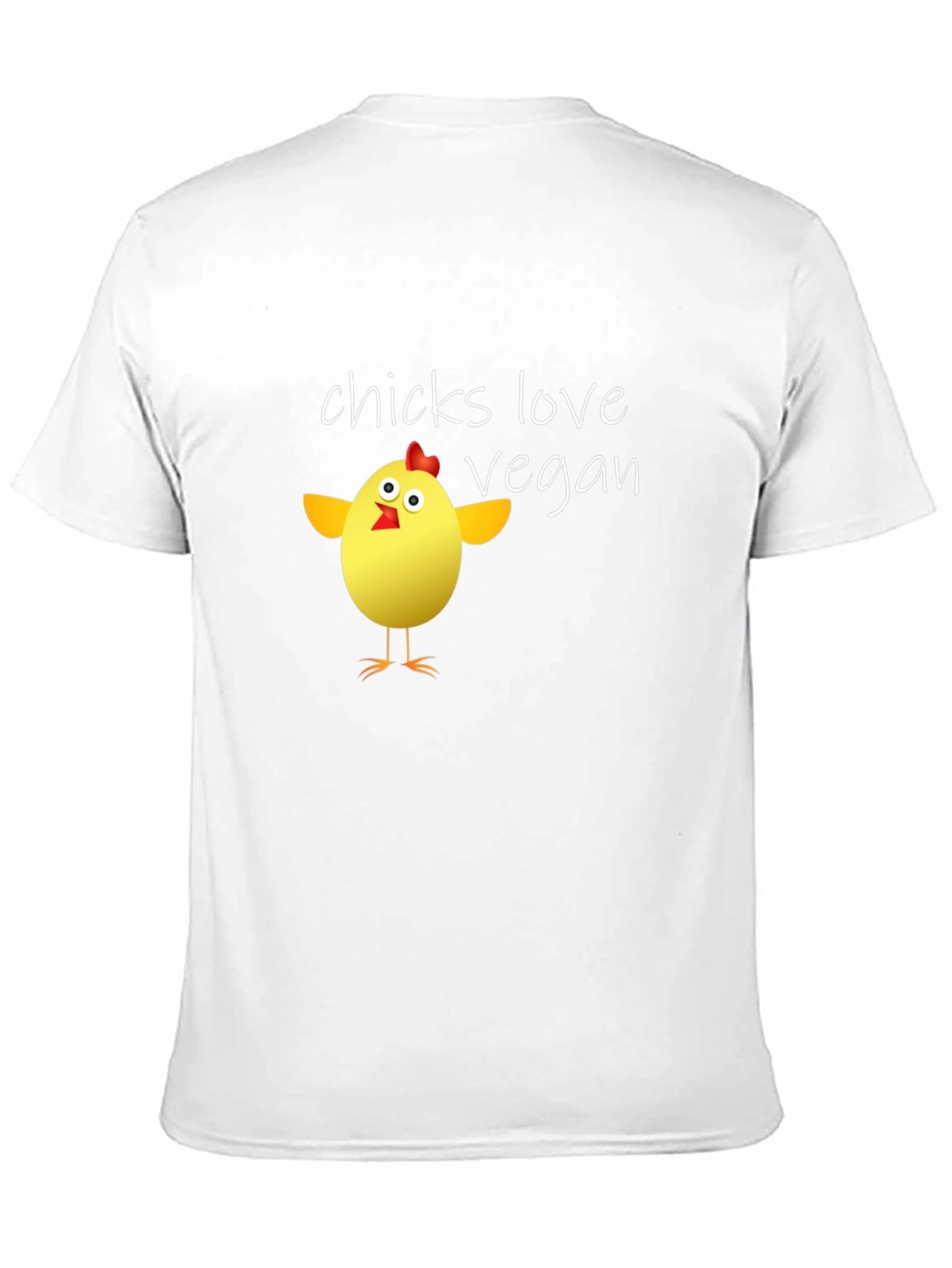 Black Vegan Chicken T-Shirt - Chicks Love Vegan view 11