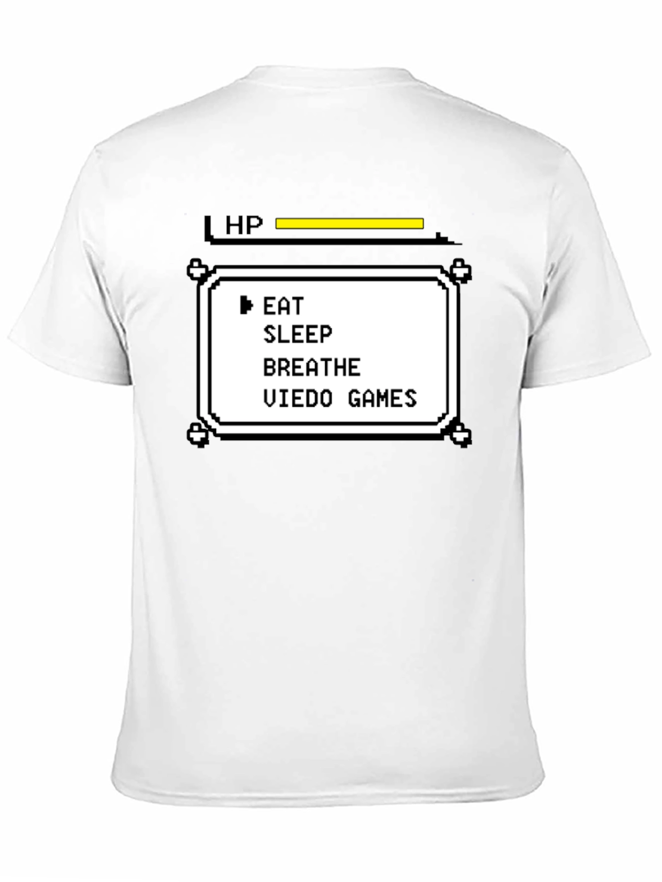 Black Gamer Life Stats T-Shirt - Eat Sleep Breathe Video Games view 11