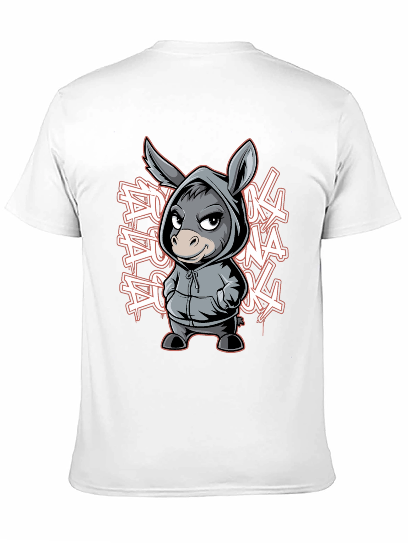 Black Hoodie Donkey Graphic Tee view 11