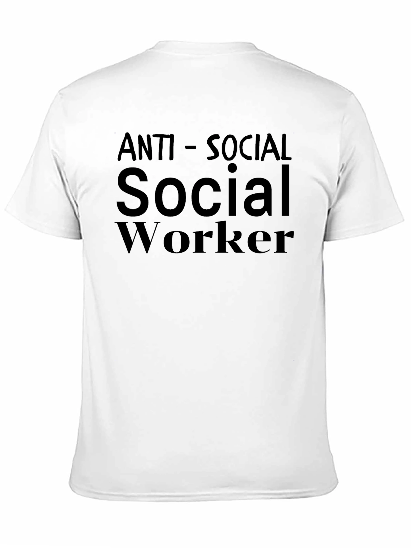 Black Anti-Social Social Worker Graphic T-Shirt view 11