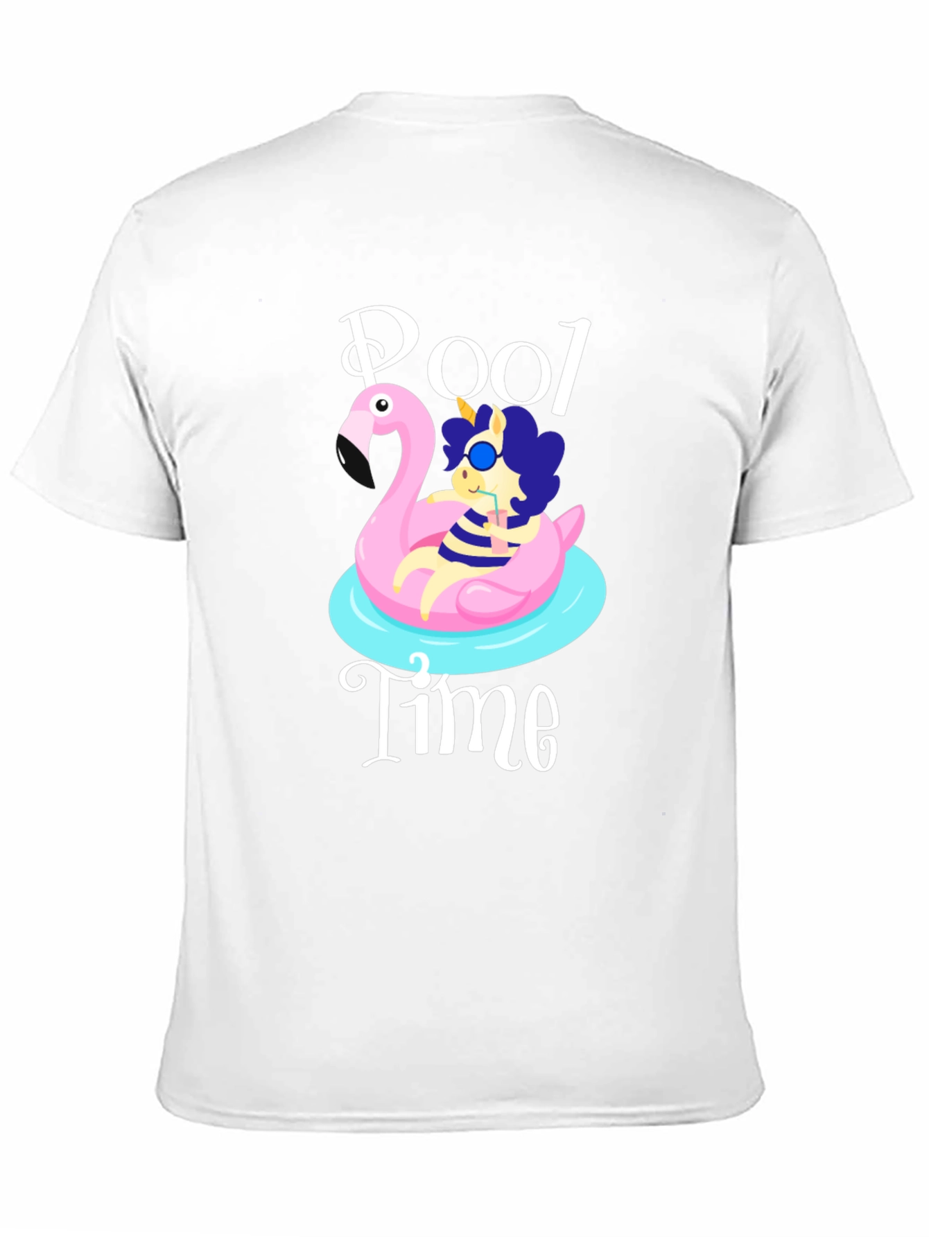 Black Pool Time Graphic T-Shirt - Flamingo Float Fun! view 11