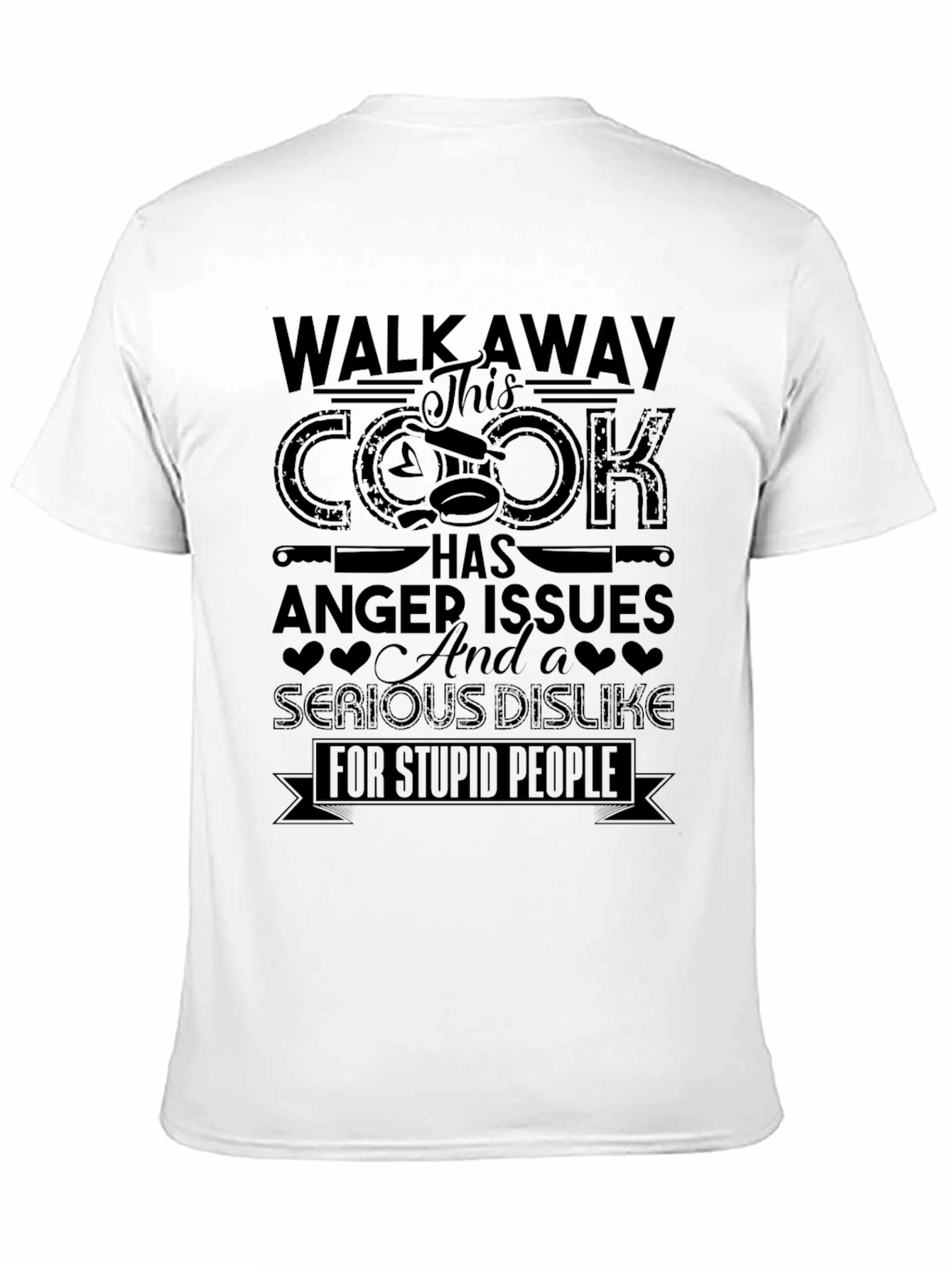 Black Walk Away This Cook T-Shirt - Funny Chef Apparel view 11