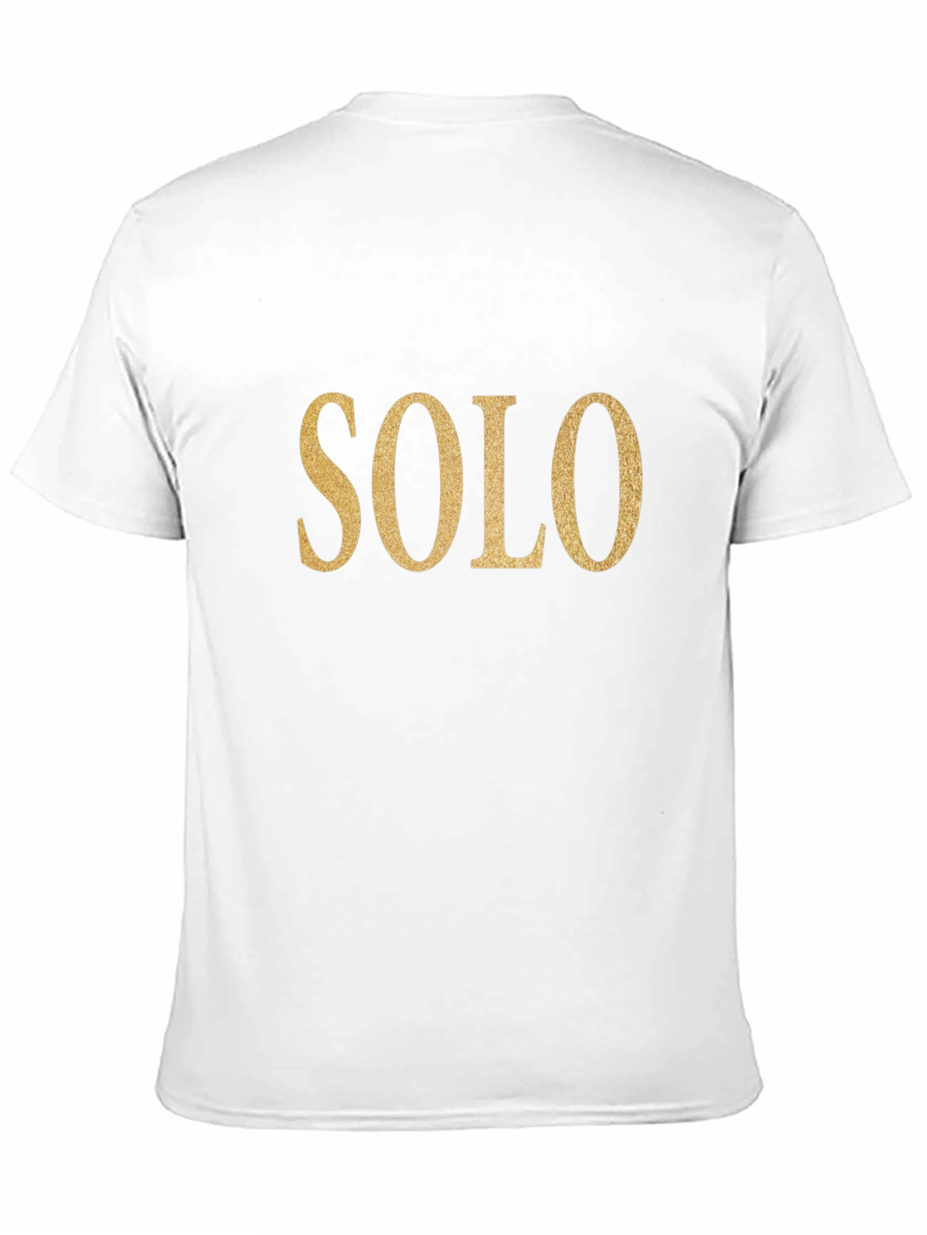 Black Solo Gold Lettering Black T-Shirt view 11