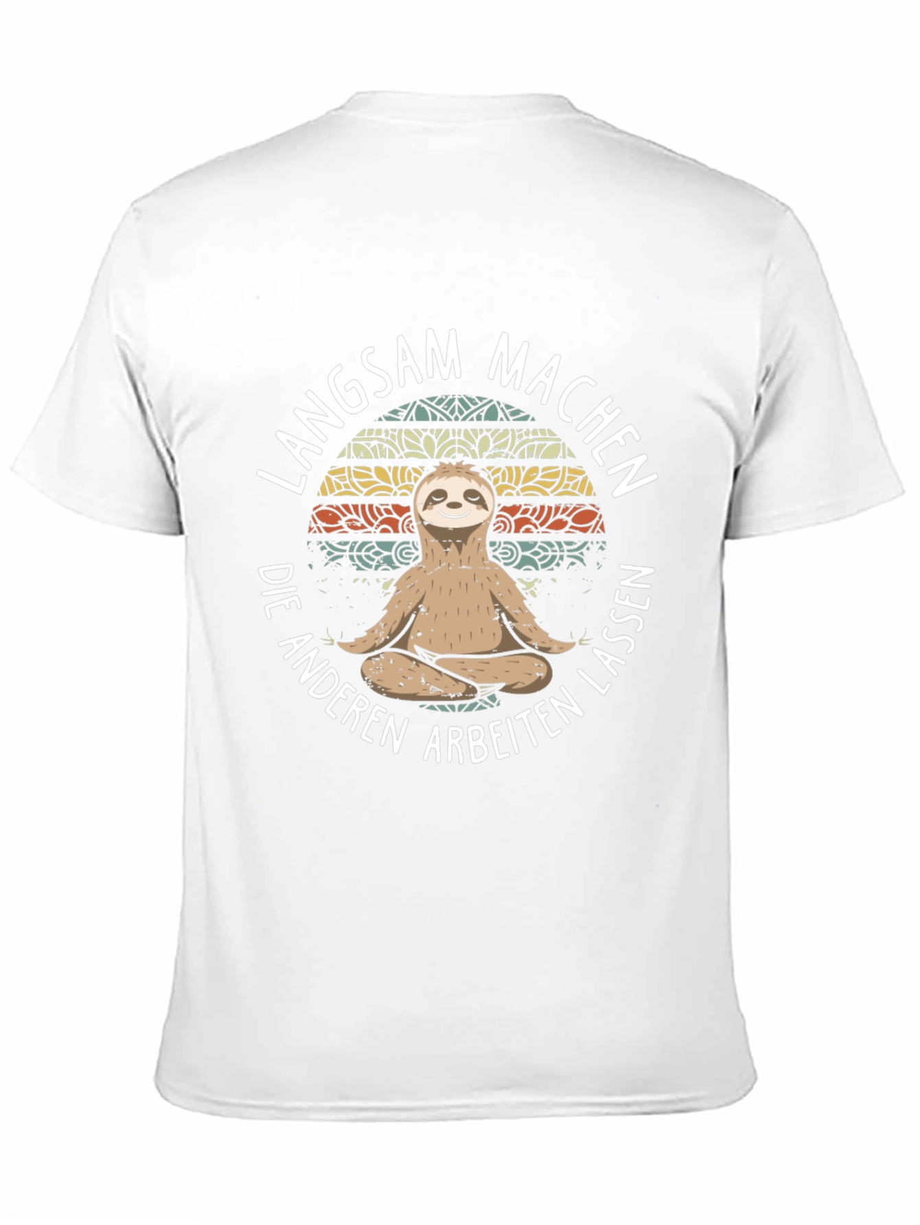 Black Relaxed Sloth T-Shirt - "Langsam Machen" Design view 11