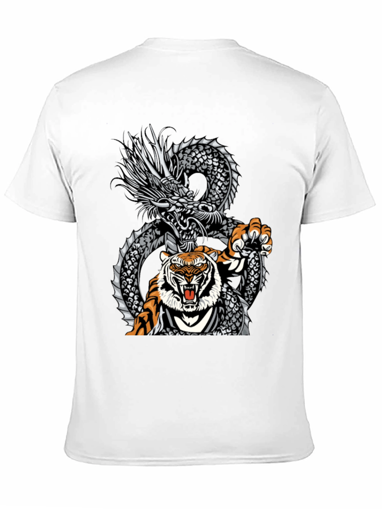 Black Dragon and Tiger Graphic Tee - Bold Streetwear view 11