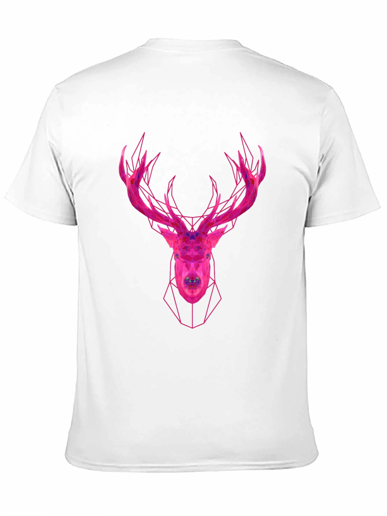 Black Geometric Deer Head Graphic Tee - Modern Style view 11
