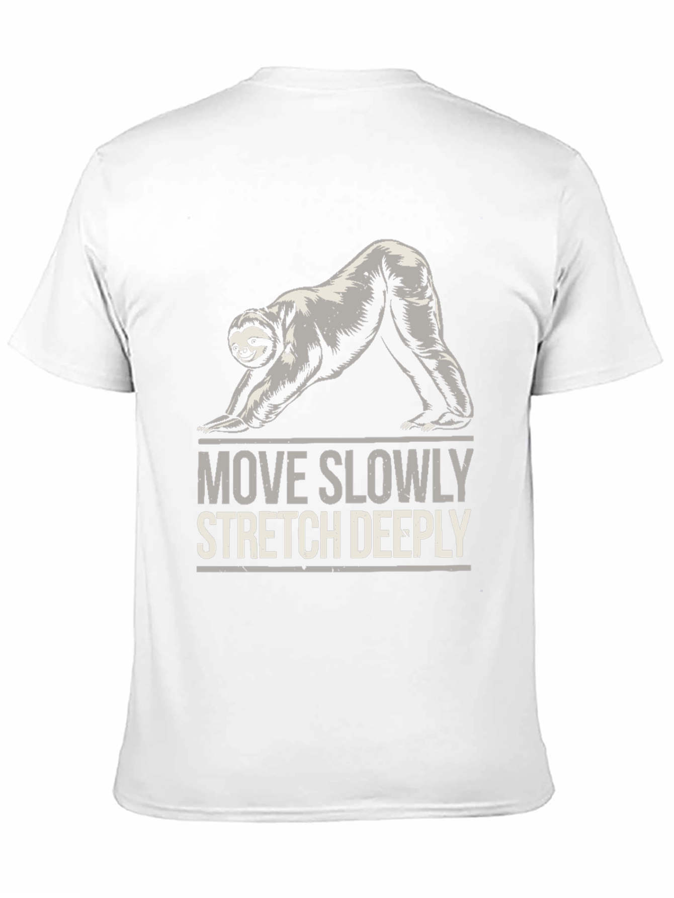 Black Yoga Sloth T-Shirt - Move Slowly Stretch Deeply view 11