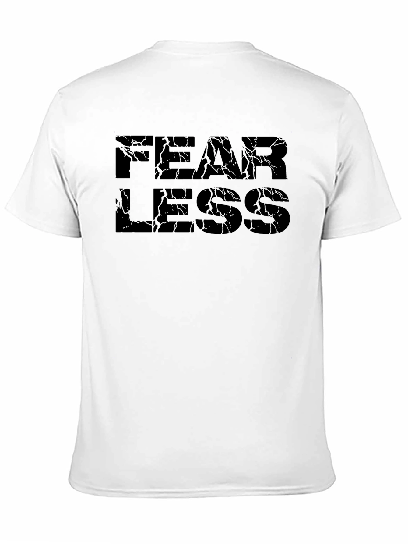 Black Fearless Graphic Print Black T-Shirt view 11