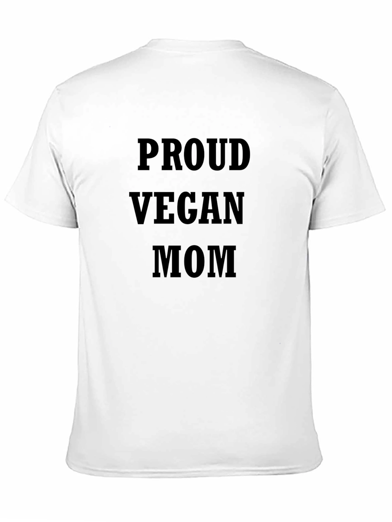 Black Proud Vegan Mom T-Shirt - Black, Comfortable Fit view 11