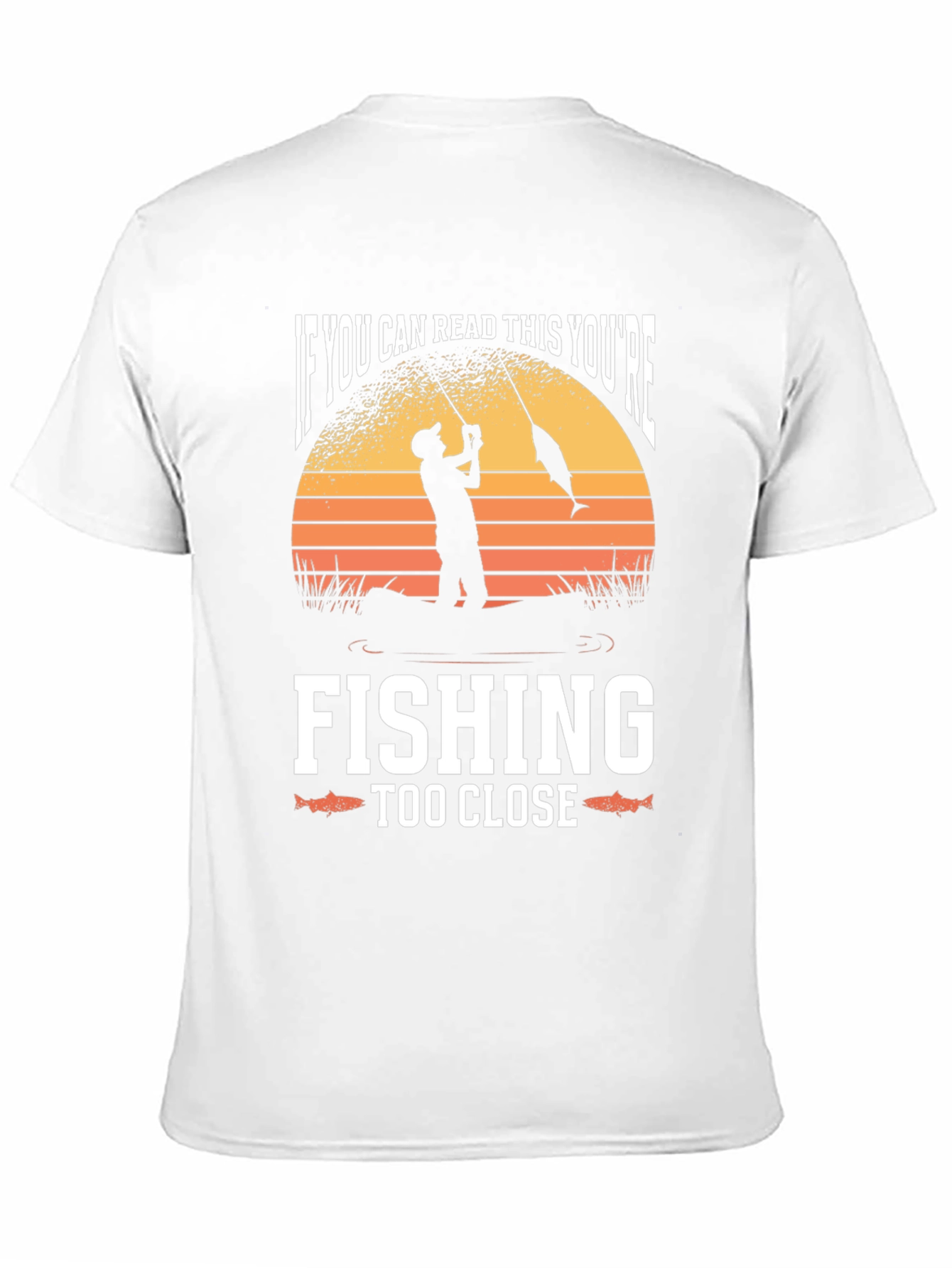 Black Funny Fishing T-Shirt - You're Fishing Too Close view 11