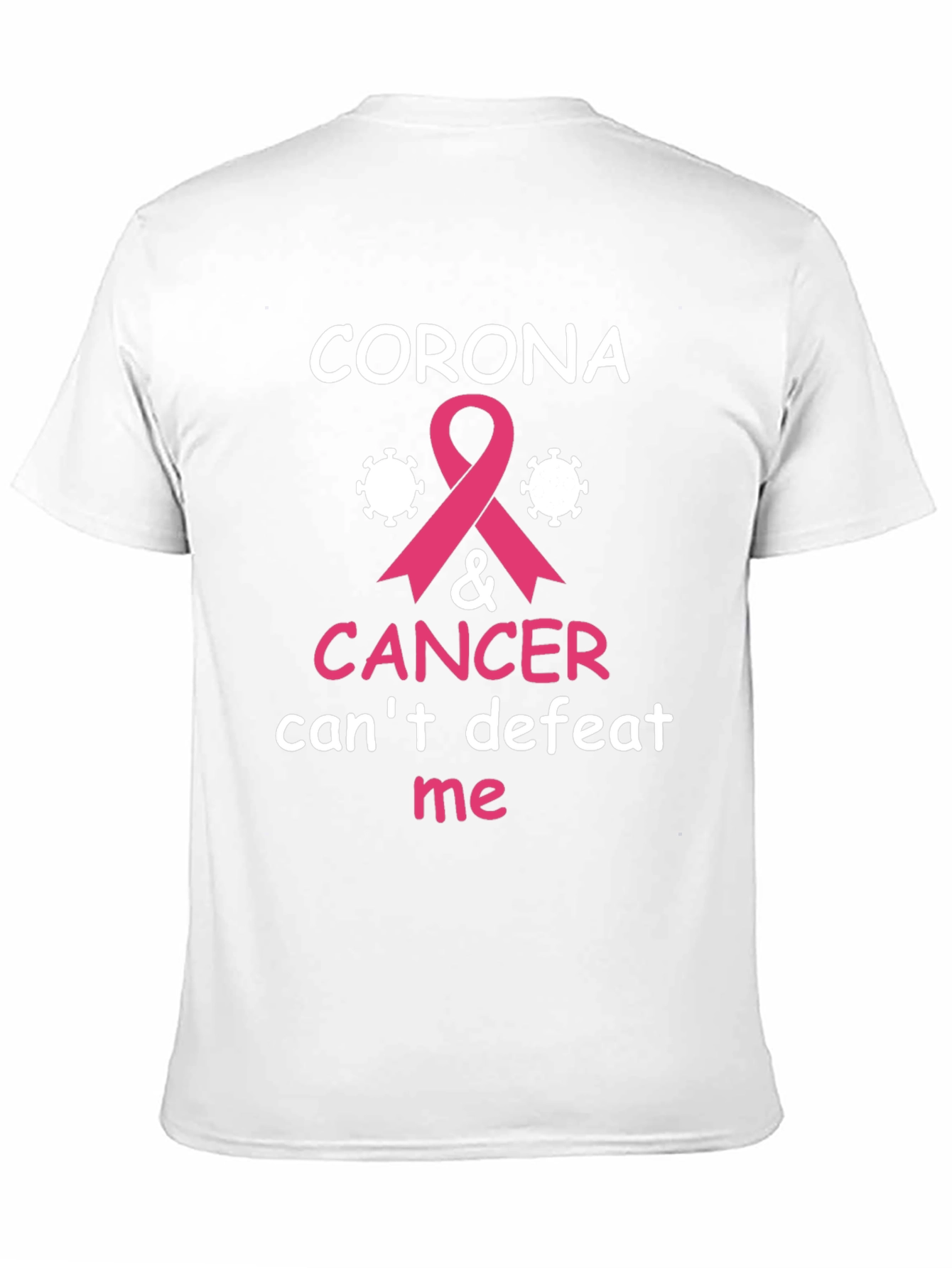 Black Corona & Cancer Defeat T-Shirt view 11