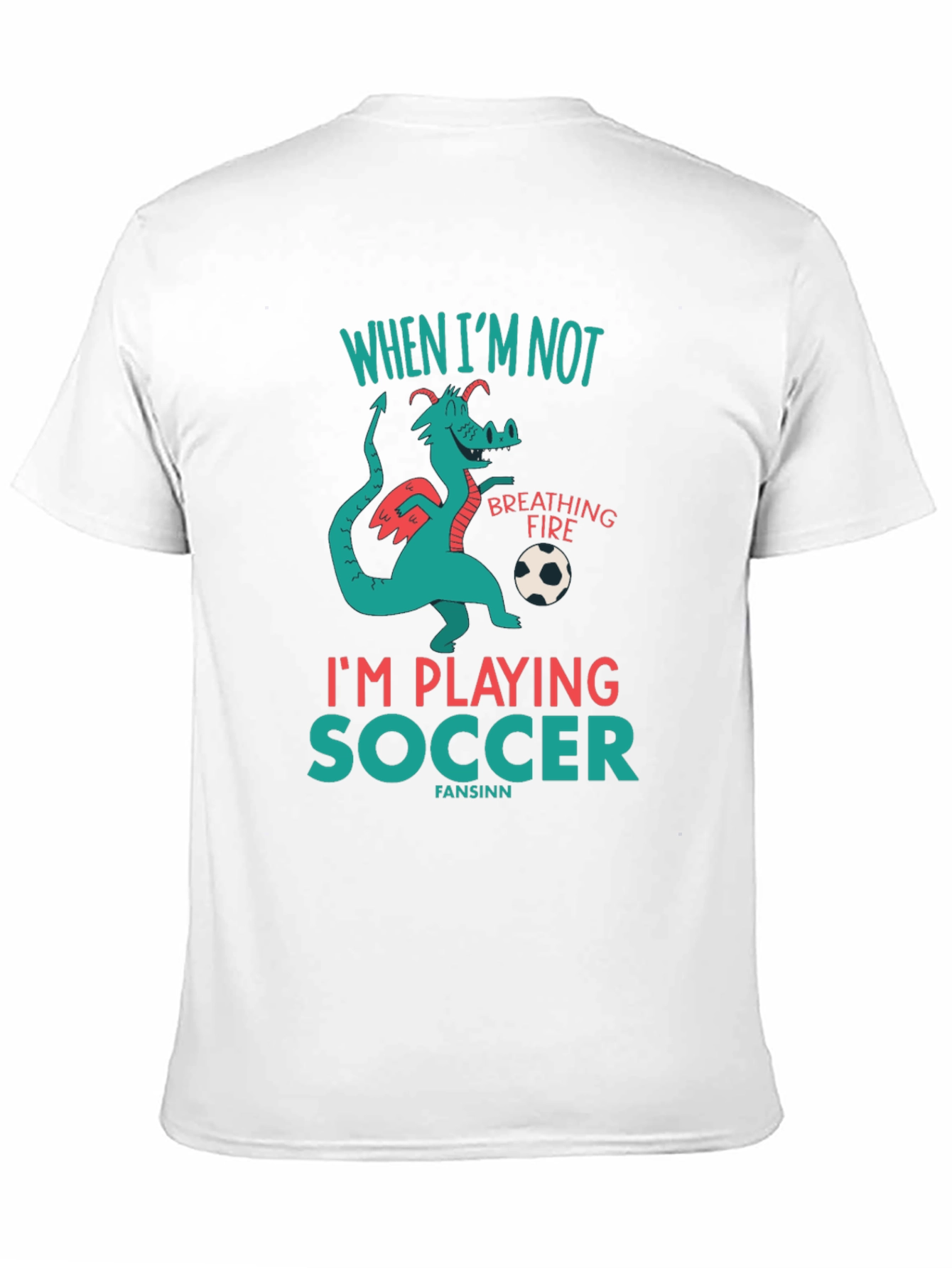 Black Dragon Soccer T-Shirt - Playful Graphic Tee view 11