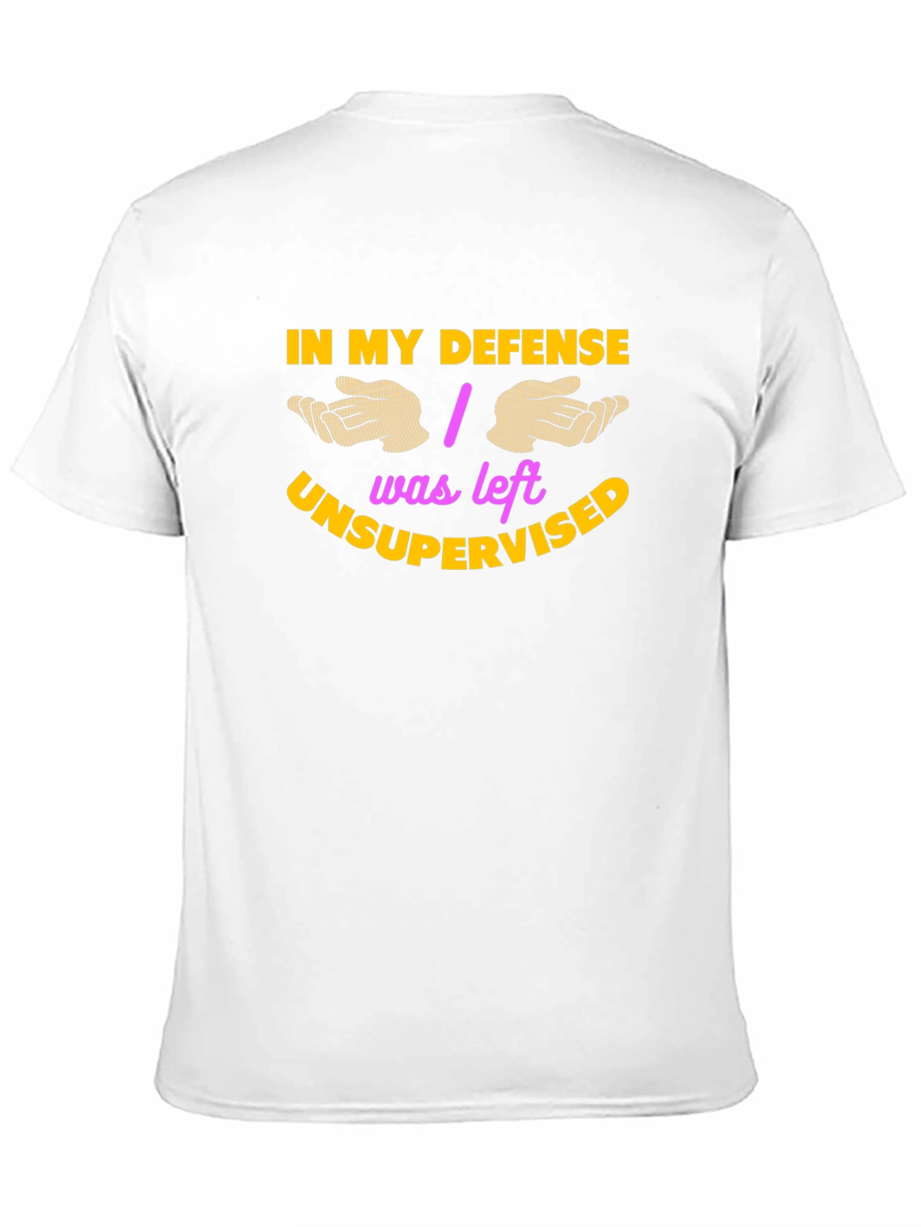 Black Funny In My Defense Unsupervised Graphic Tee view 11