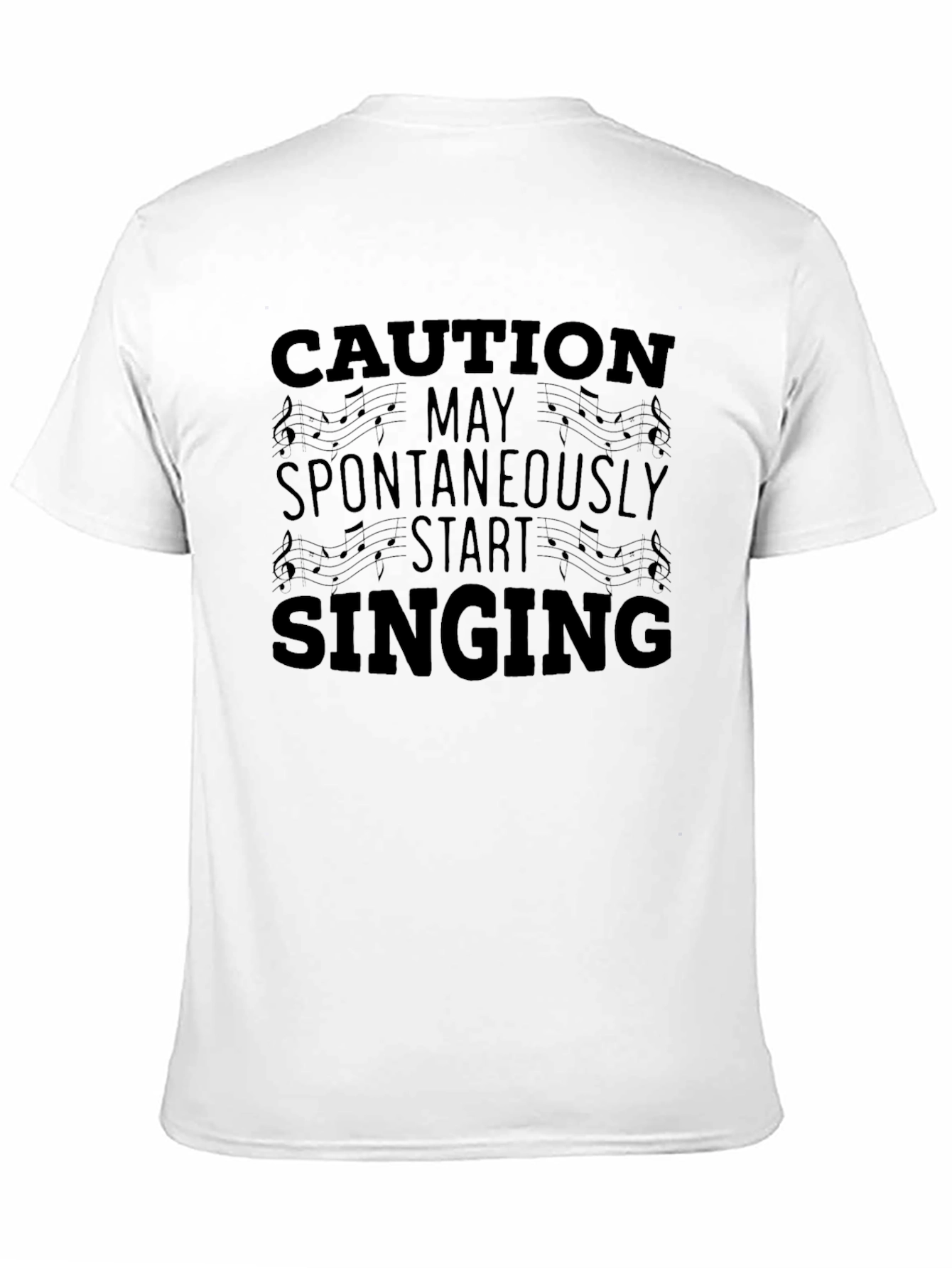 Black Caution May Spontaneously Start Singing T-Shirt view 11