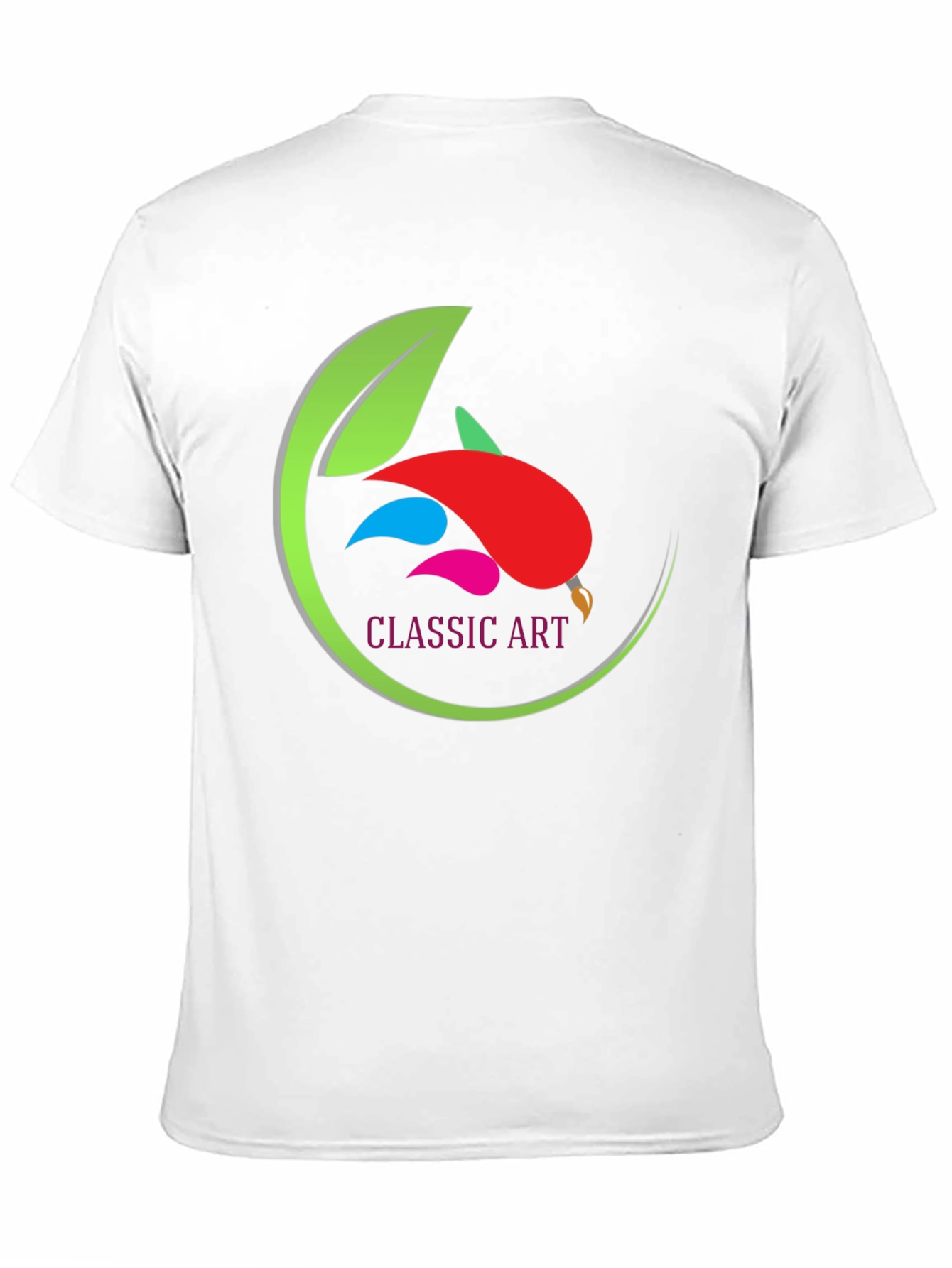 Black Classic Art Design Black T-Shirt view 11