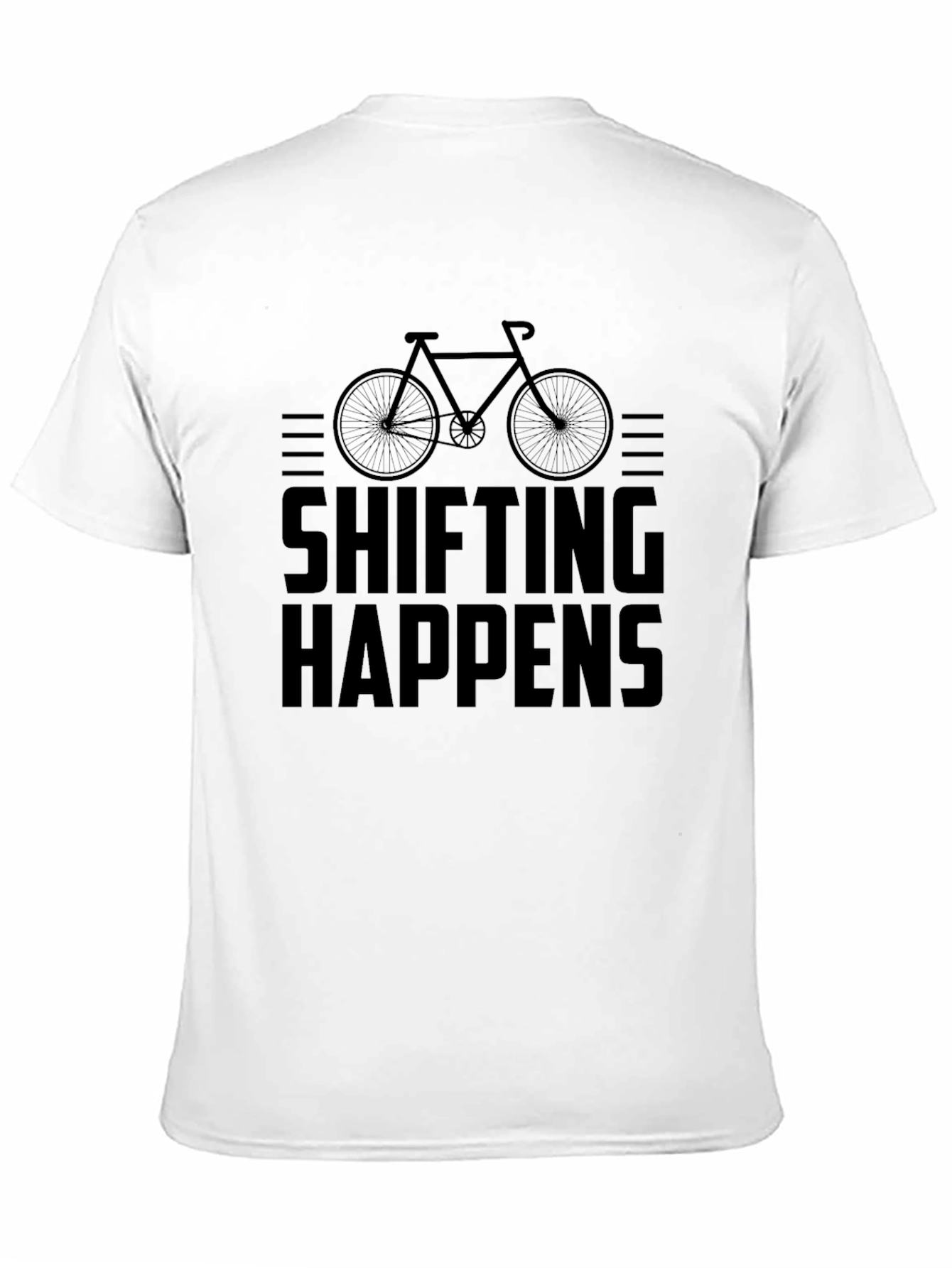 Black Shifting Happens Graphic T-Shirt - Cycling Humor view 11