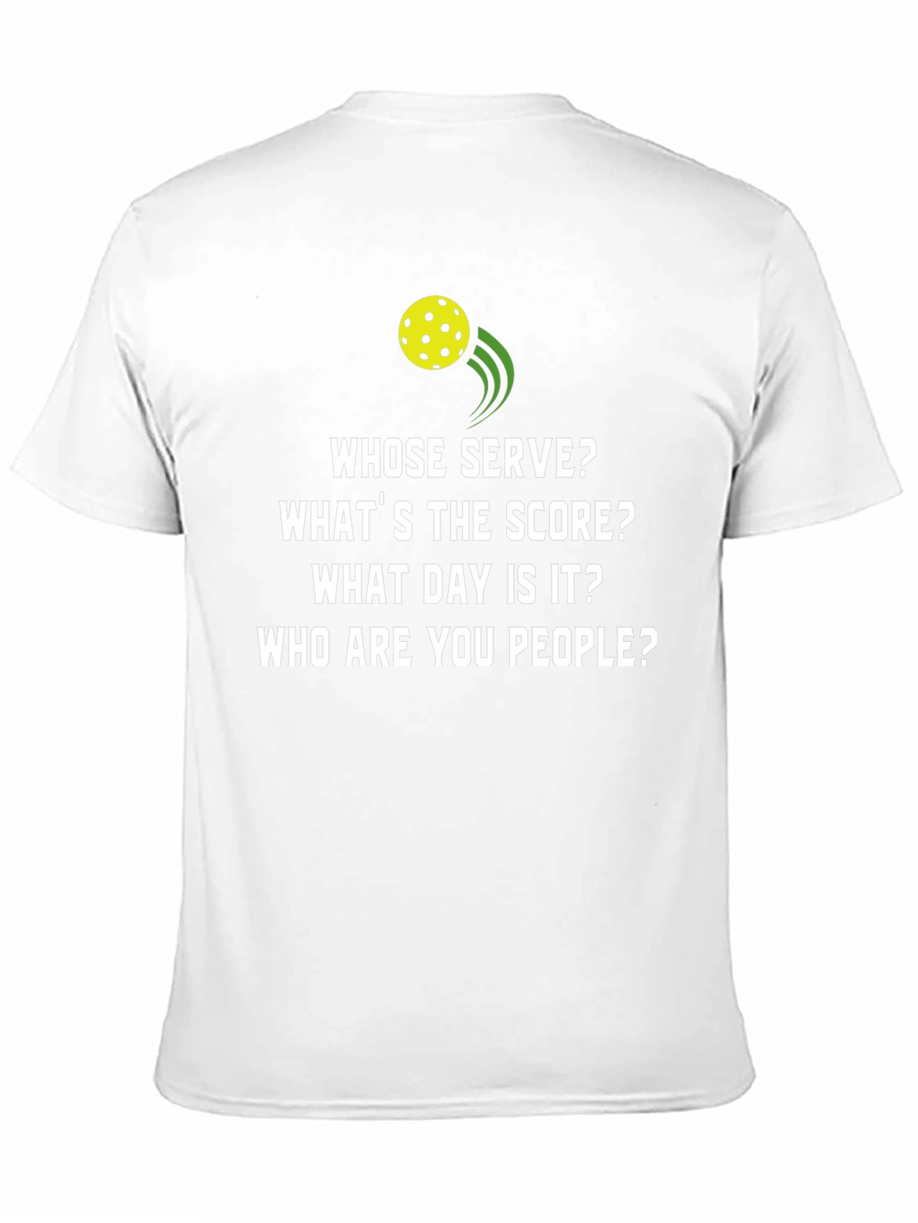 Black Pickleball T-Shirt: Whose Serve Funny Tee view 11