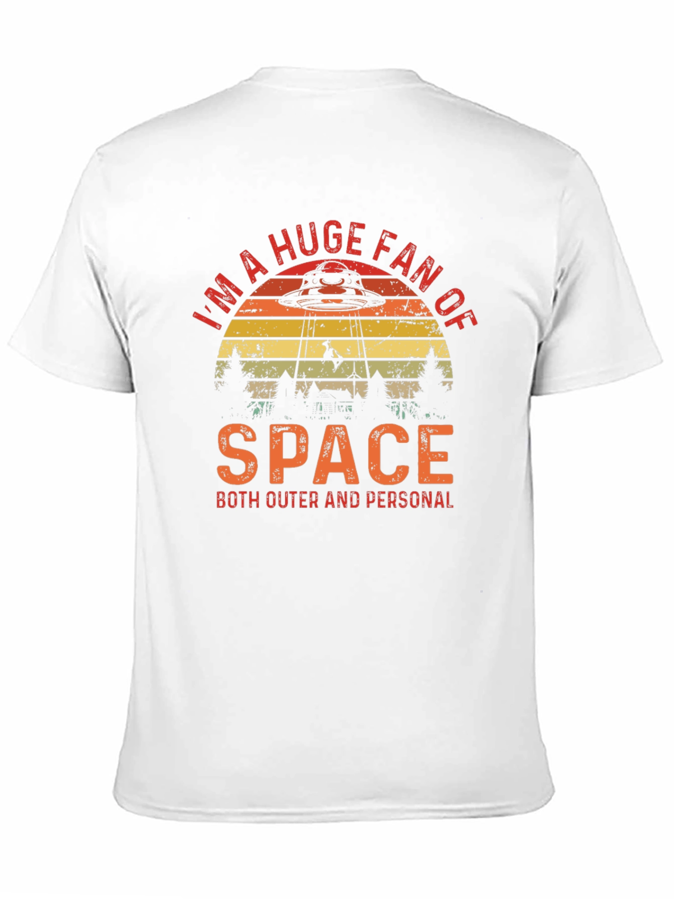 Black Huge Fan of Space UFO T-Shirt view 11