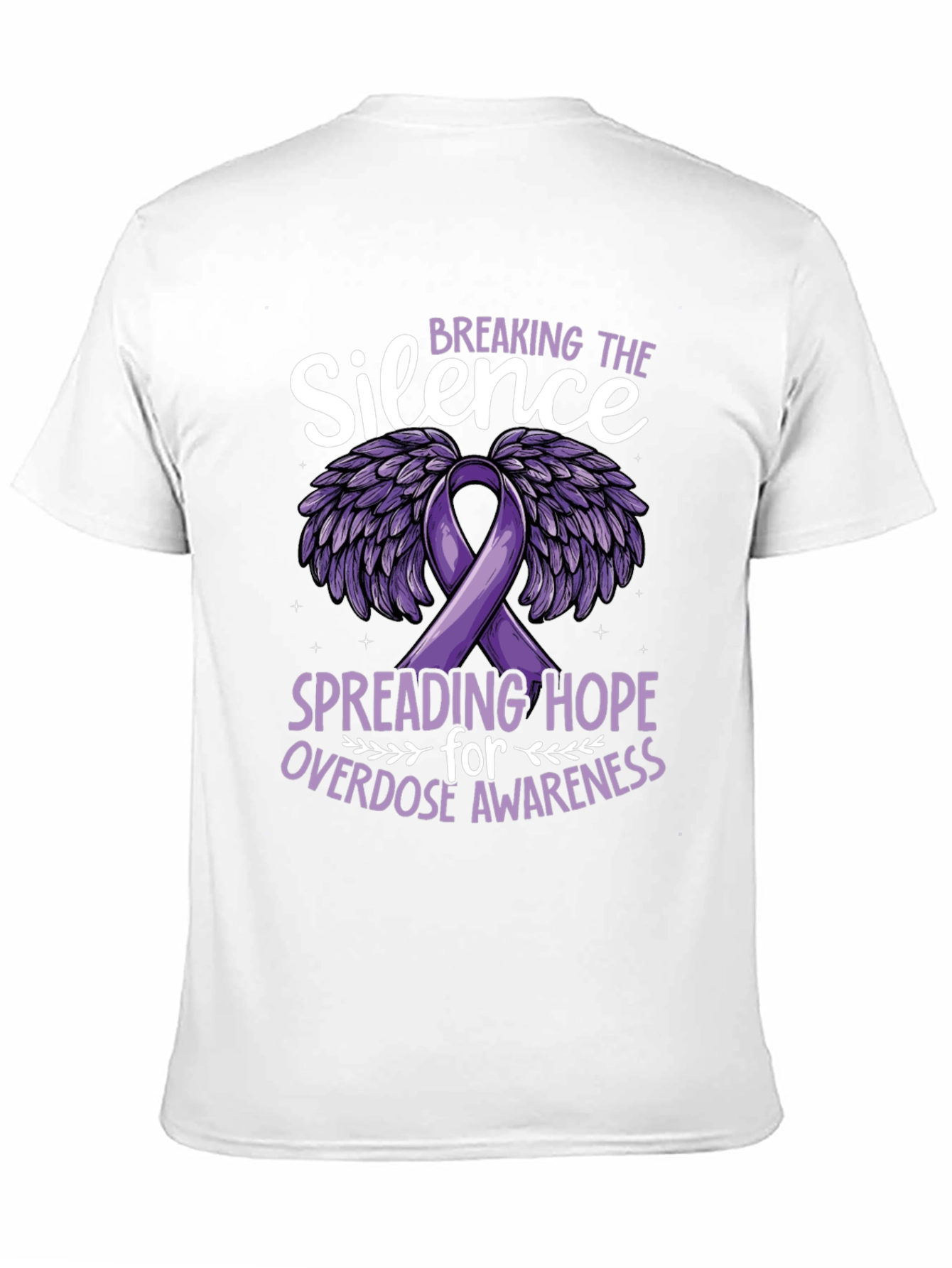 Black Breaking the Silence Overdose Awareness T-Shirt view 11
