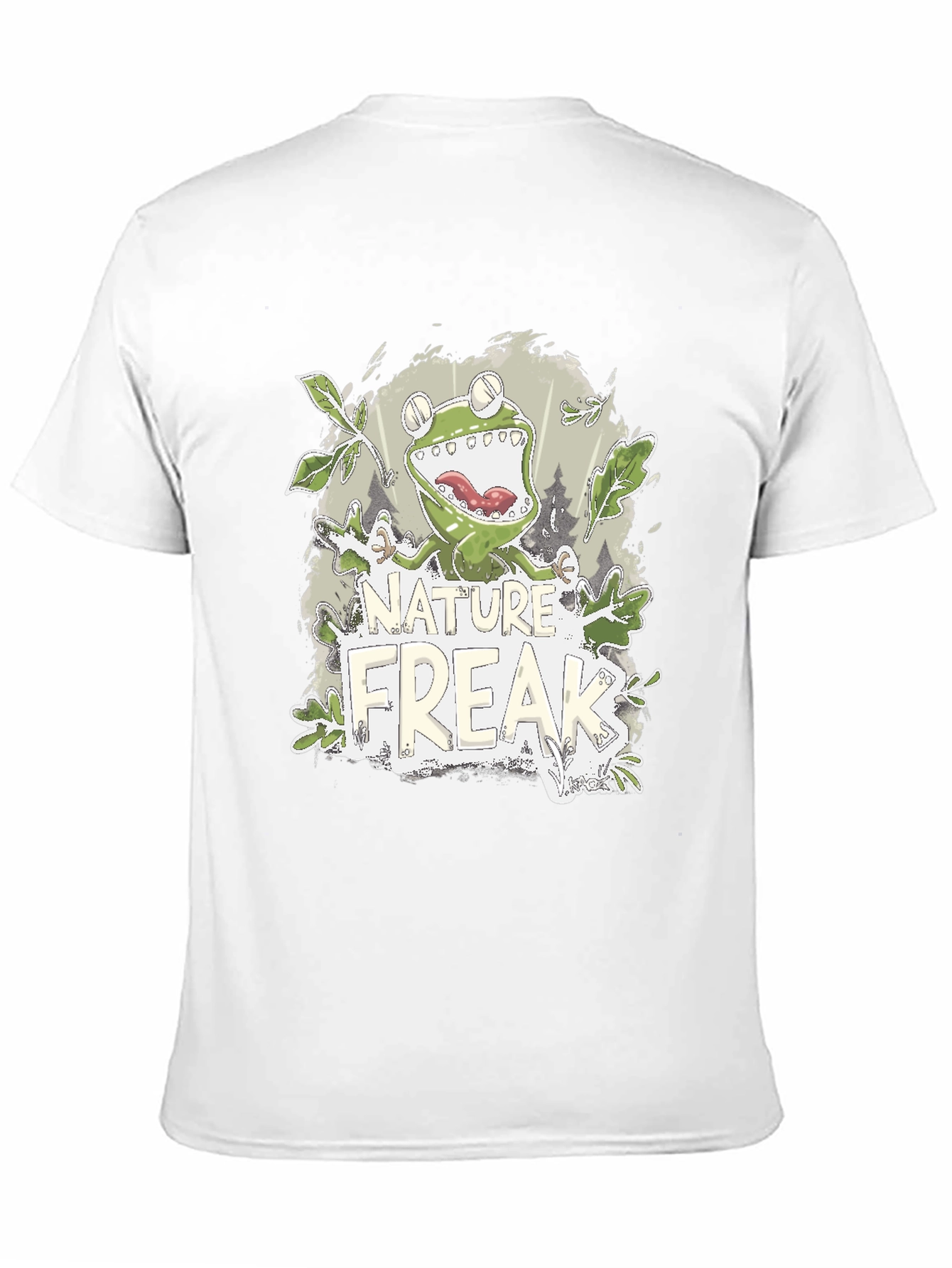 Black Nature Freak Frog Graphic T-Shirt view 11