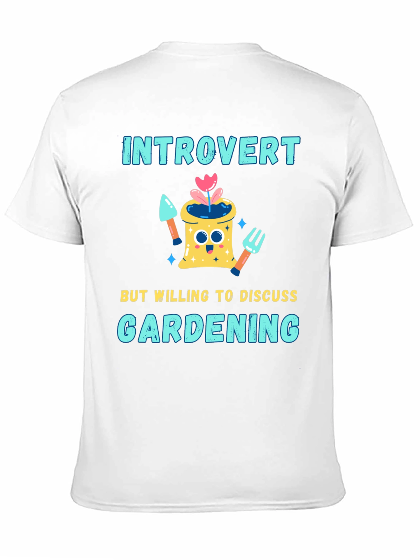 Black Introvert Gardening T-Shirt view 11