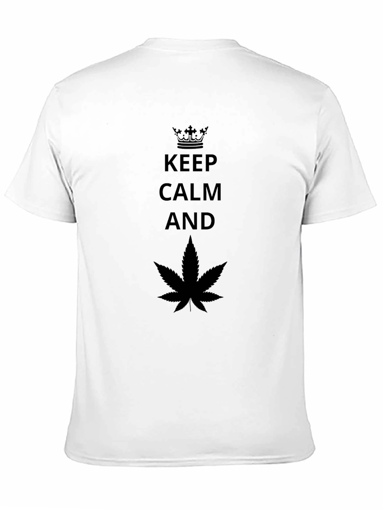 Black Keep Calm and Smoke On Black T-Shirt view 11