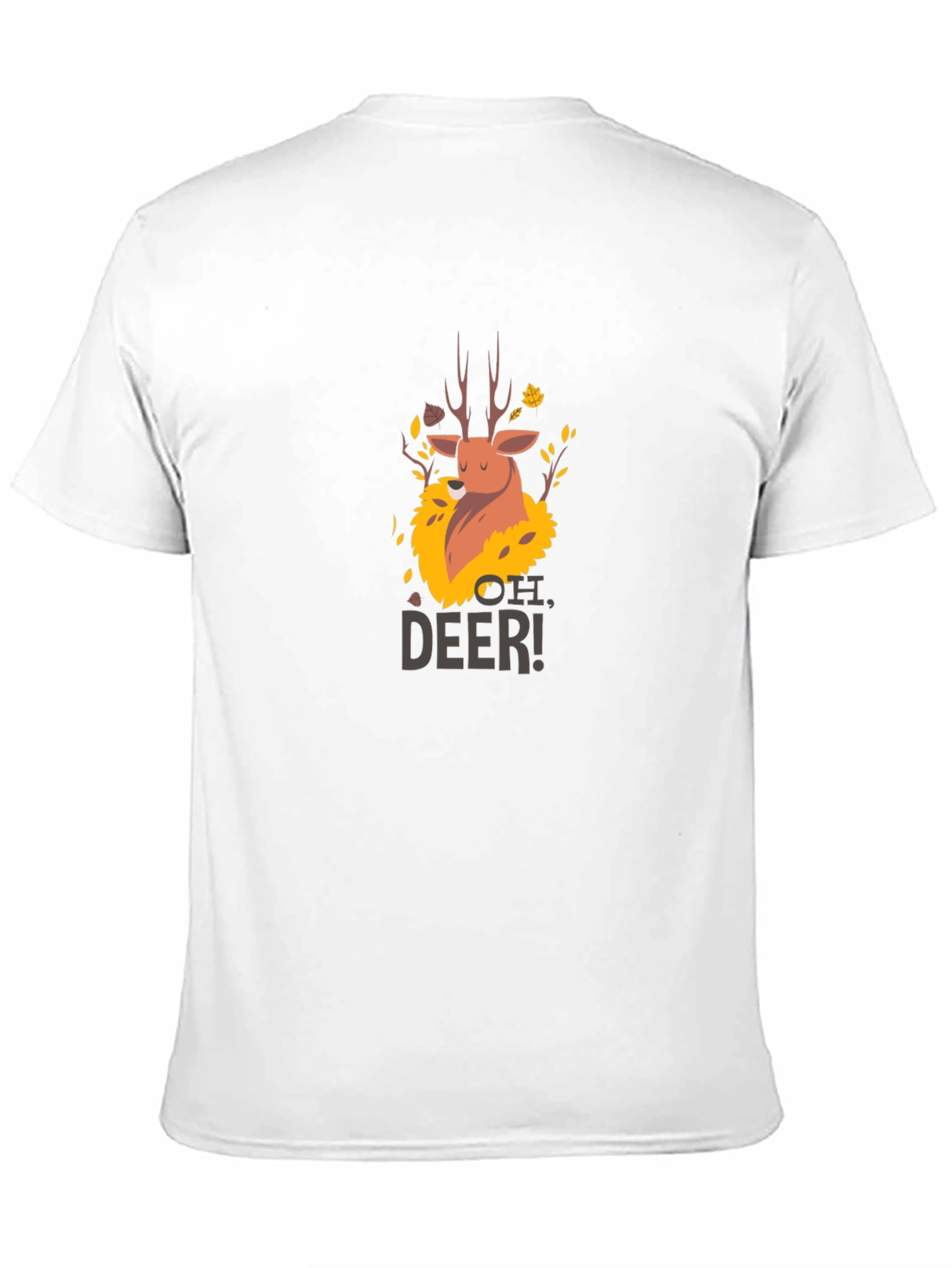 Black Oh Deer! Graphic Print Black T-Shirt view 11