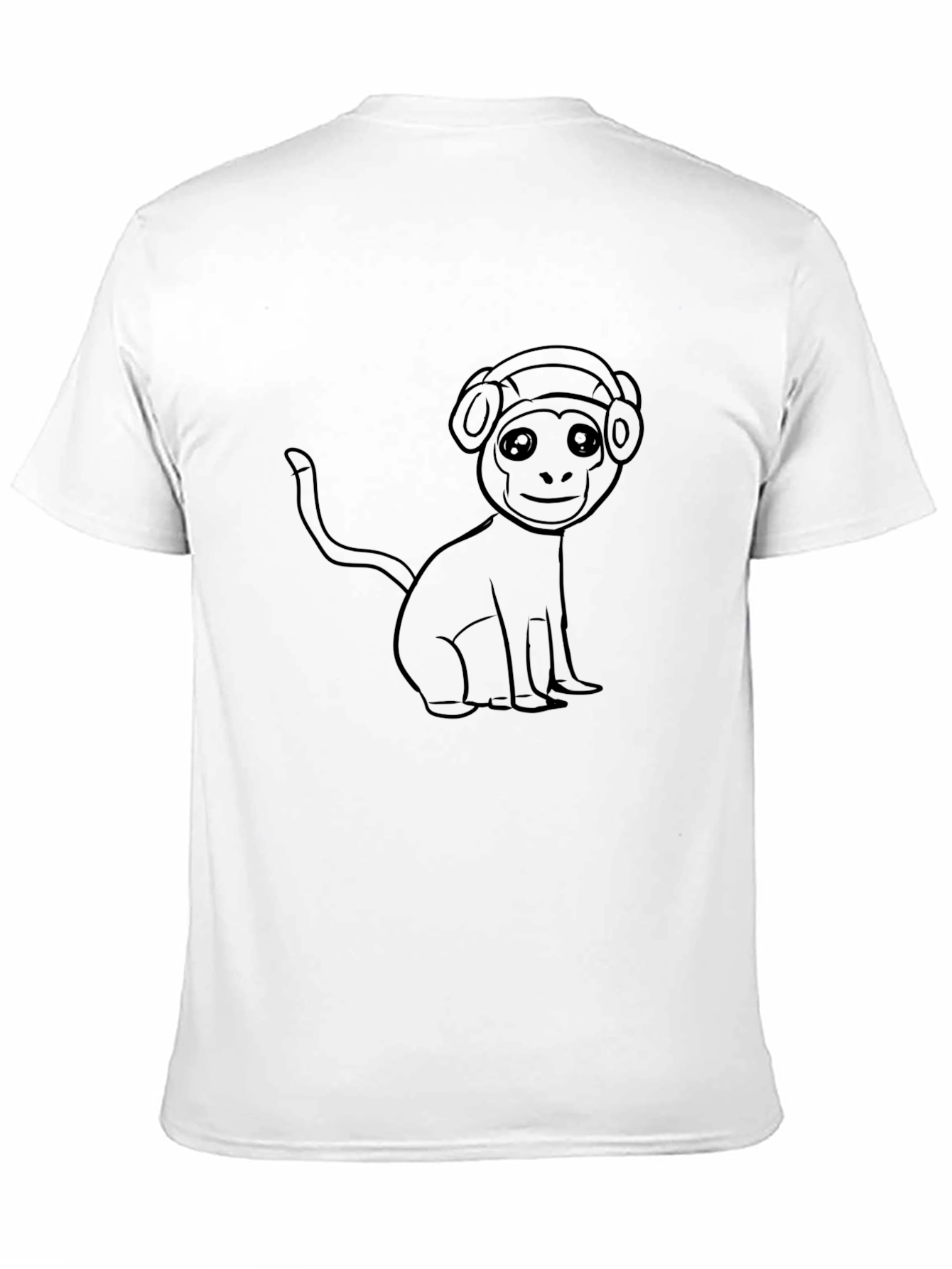 Black Monkey DJ Graphic Tee - Black Cotton Casual view 11