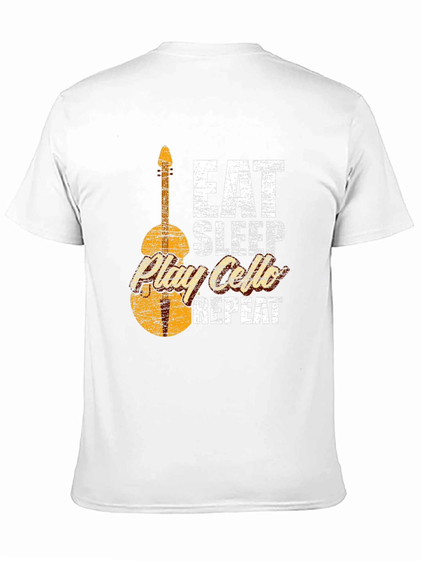 Black Eat Sleep Play Cello Repeat T-Shirt view 11