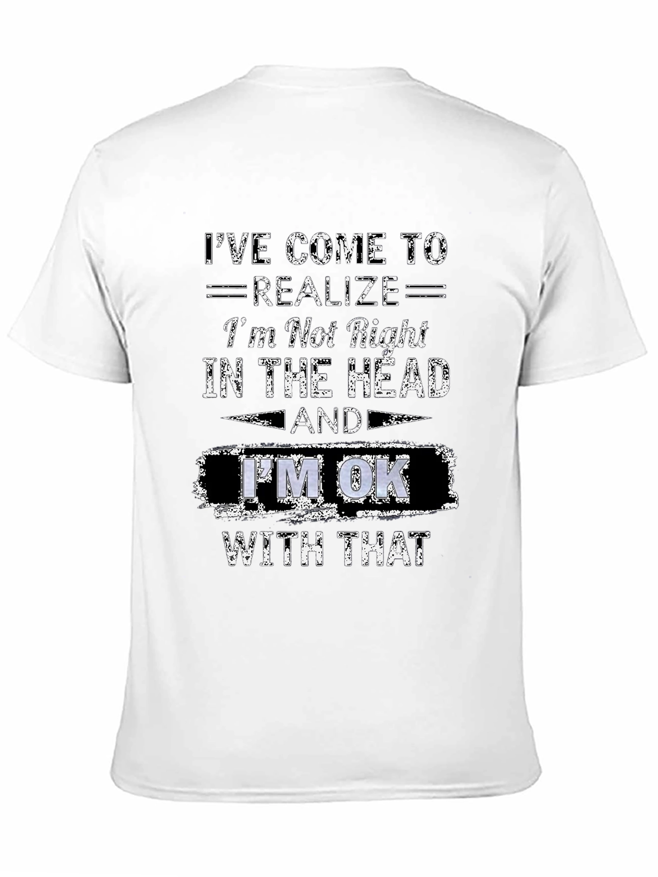 Black Funny Graphic T-Shirt - I'm Not Right in the Head view 11