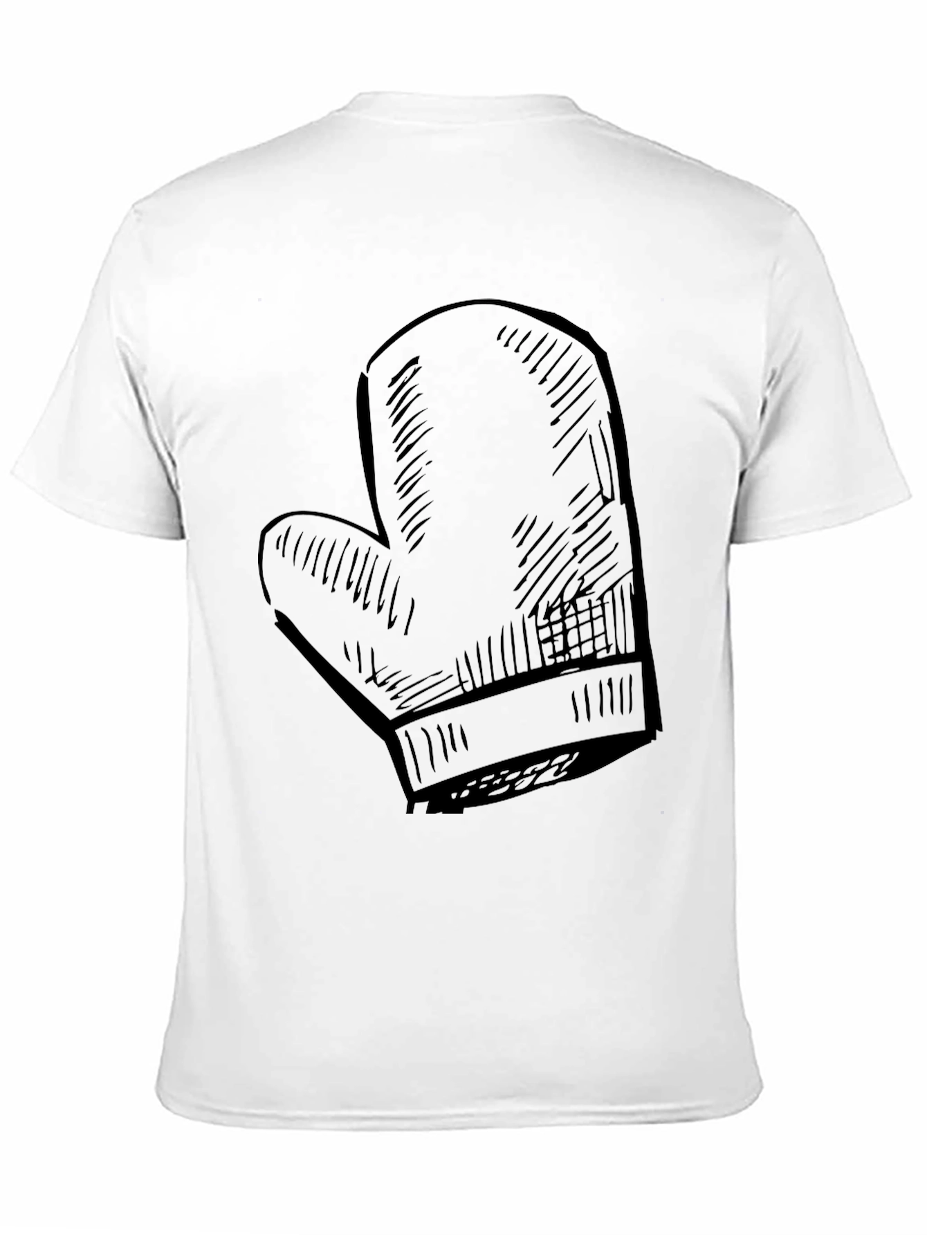 Black Chef's Oven Mitt Graphic Tee - Black Cotton T-Shirt view 11