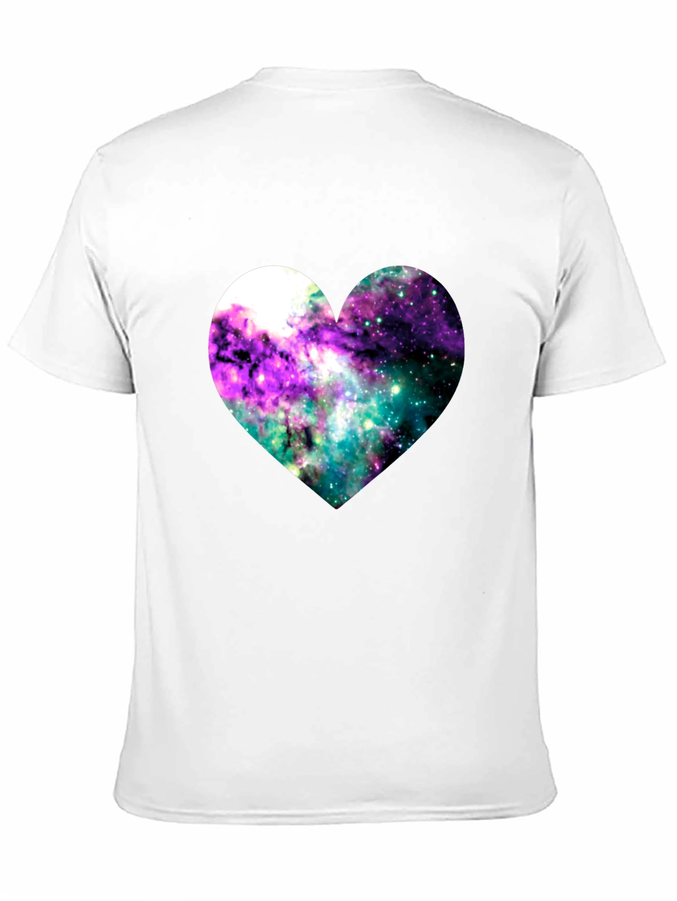 Black Galaxy Heart Graphic Tee - Black Cotton Blend view 11