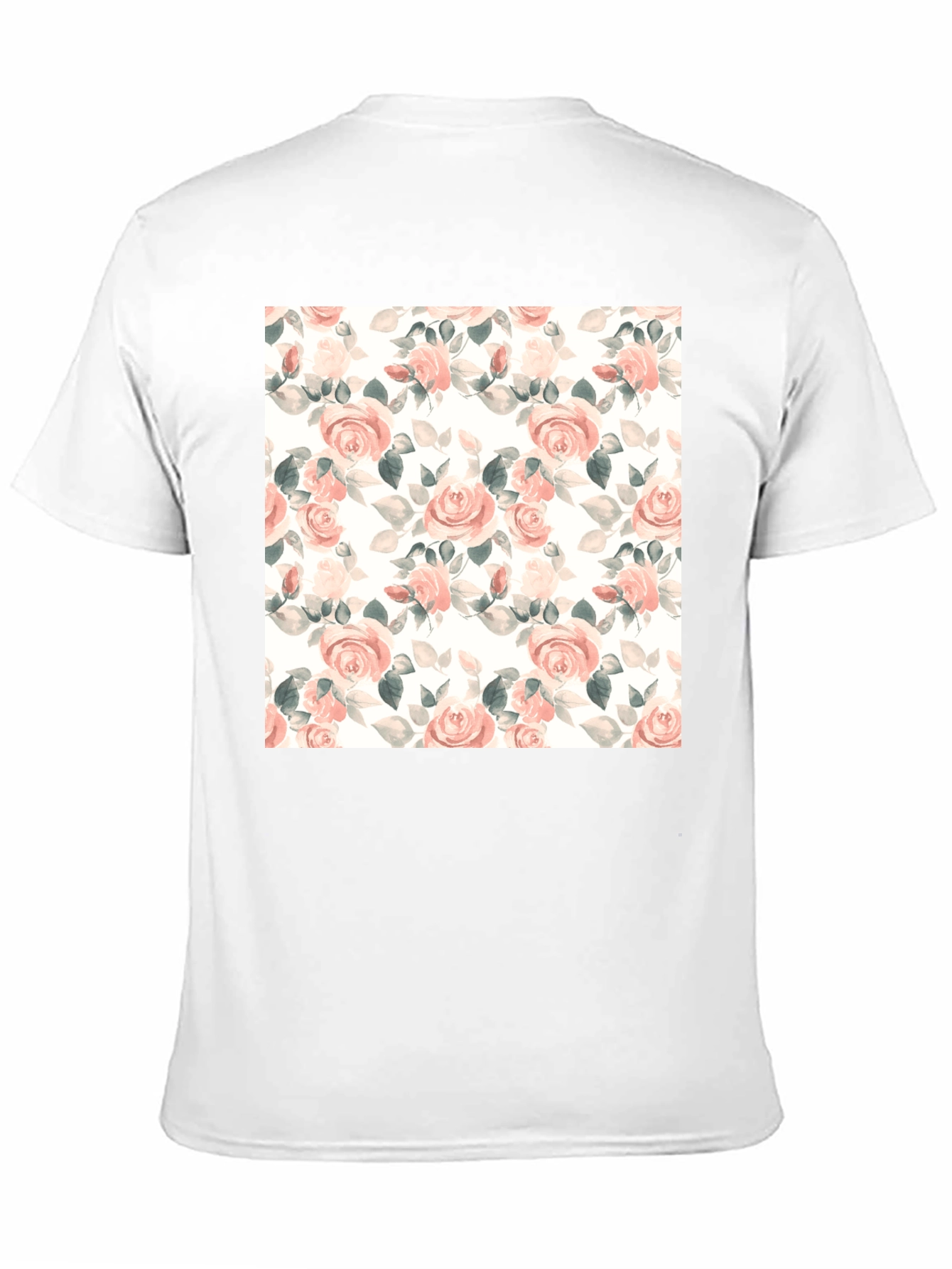 Black Floral Rose T-Shirt - Black Cotton Blend view 11