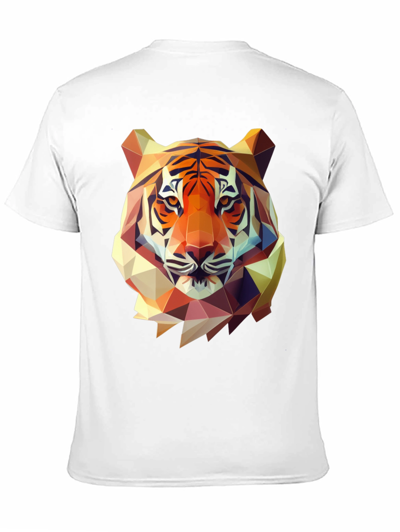 Black Geometric Tiger Graphic Tee - Men's Black T-Shirt view 11