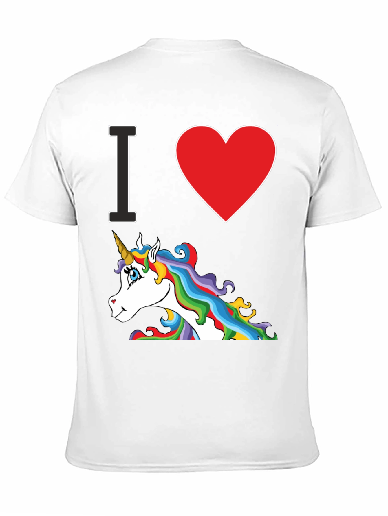 Black I Heart Unicorn Black T-Shirt view 11