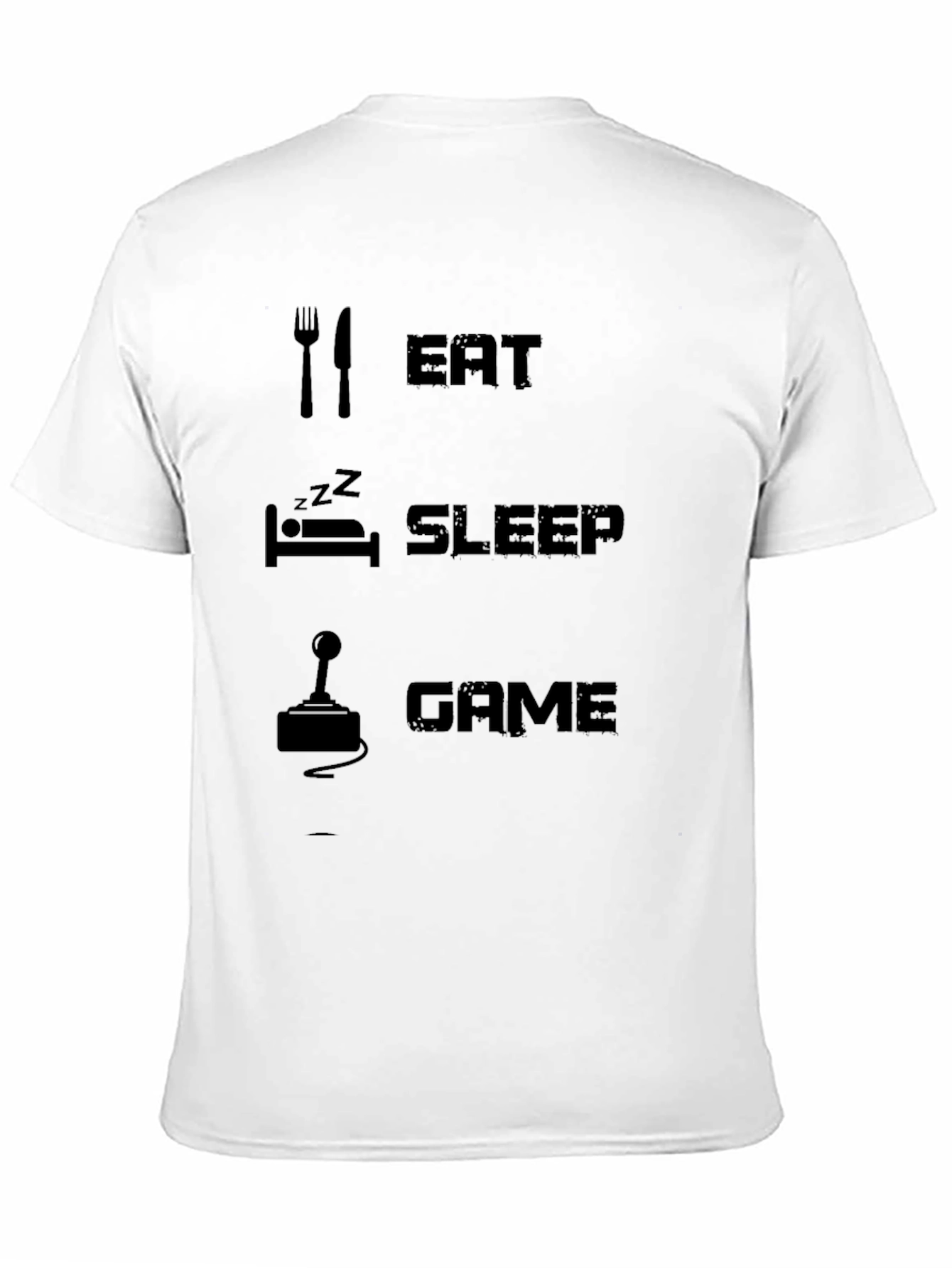 Black Eat Sleep Game Black T-Shirt view 11