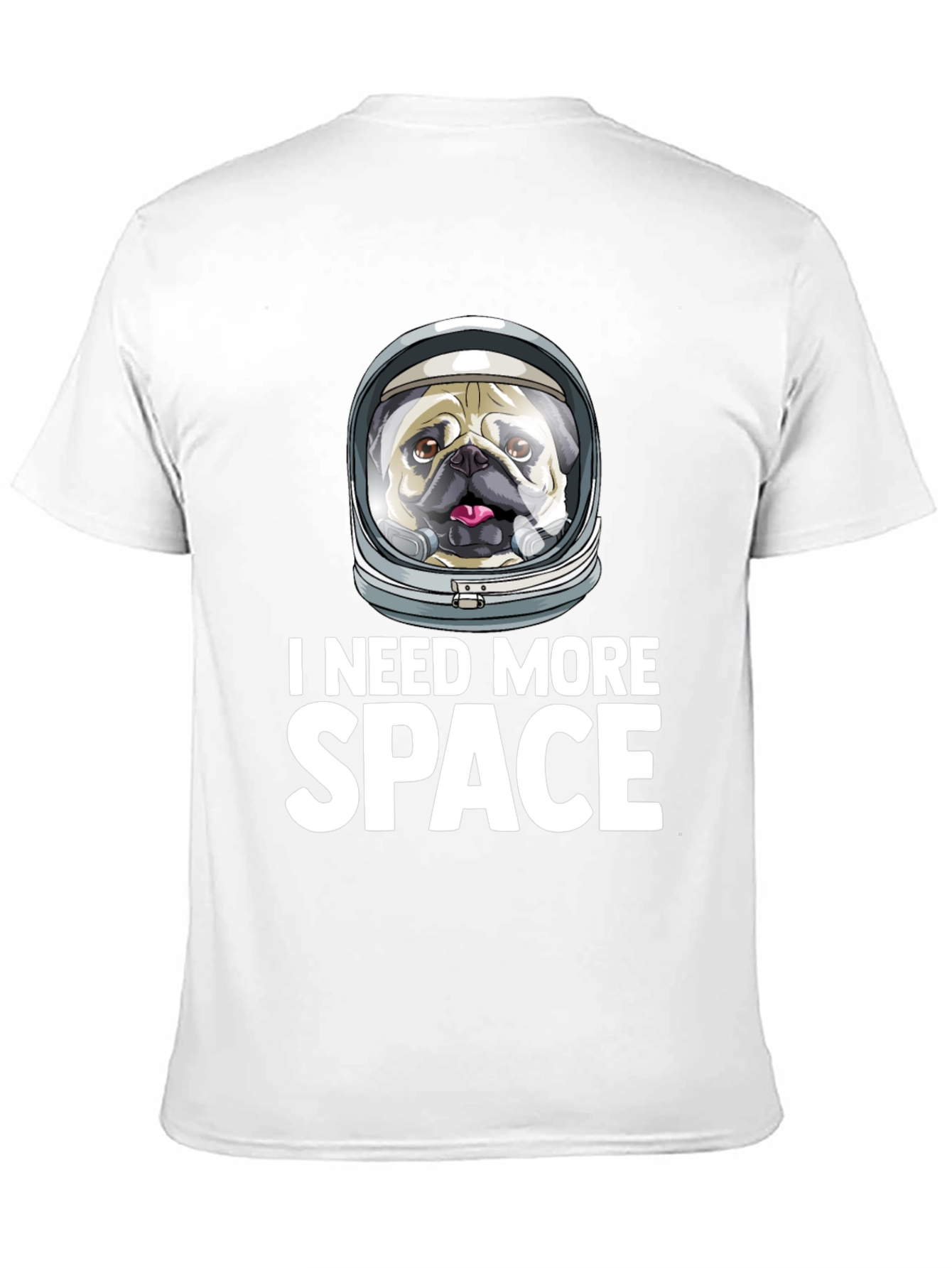 Black I Need More Space Pug T-Shirt - Funny Dog Astronaut Tee view 11