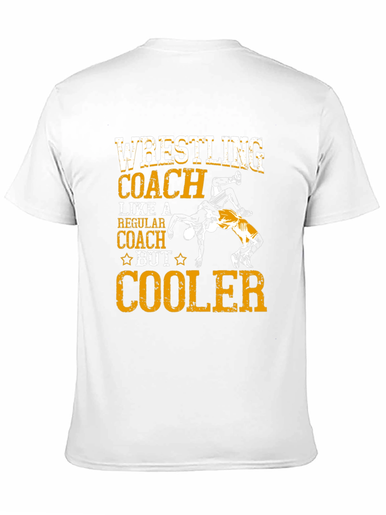 Black Wrestling Coach T-Shirt - Cooler Design view 11