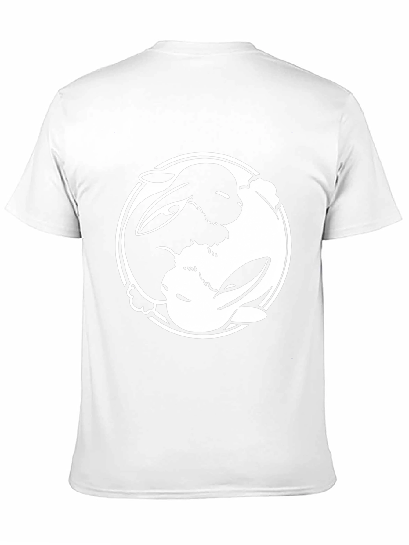 Black Yin Yang Rabbit Graphic T-Shirt - Balance & Style view 11