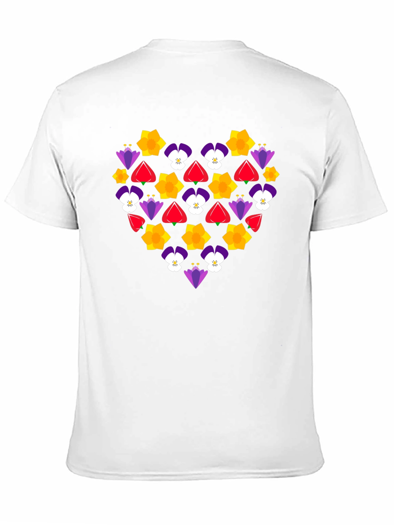 Black Floral Heart Graphic T-Shirt - Black view 11