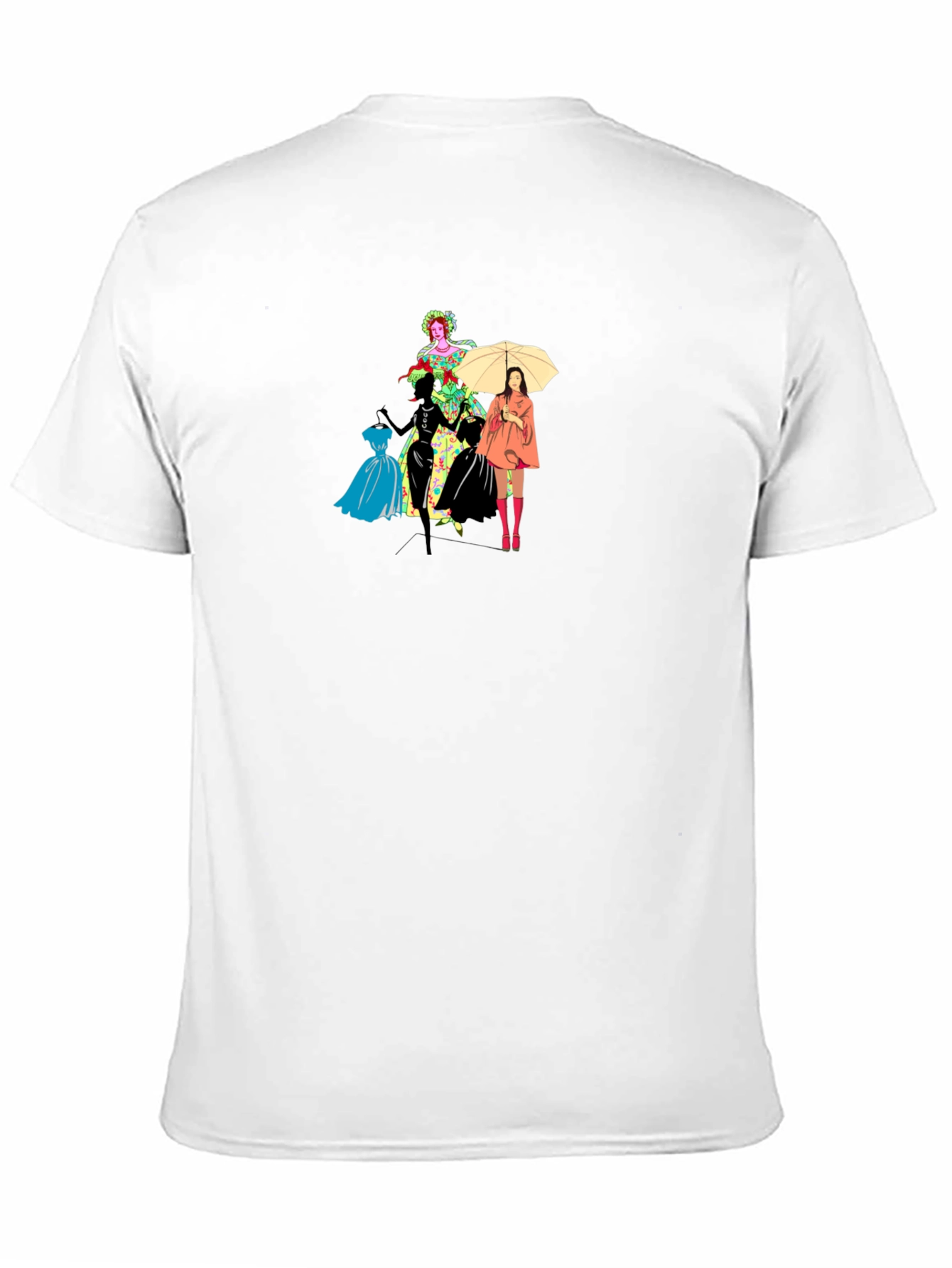 Stylish Black T-Shirt with Fashion Illustration - 11